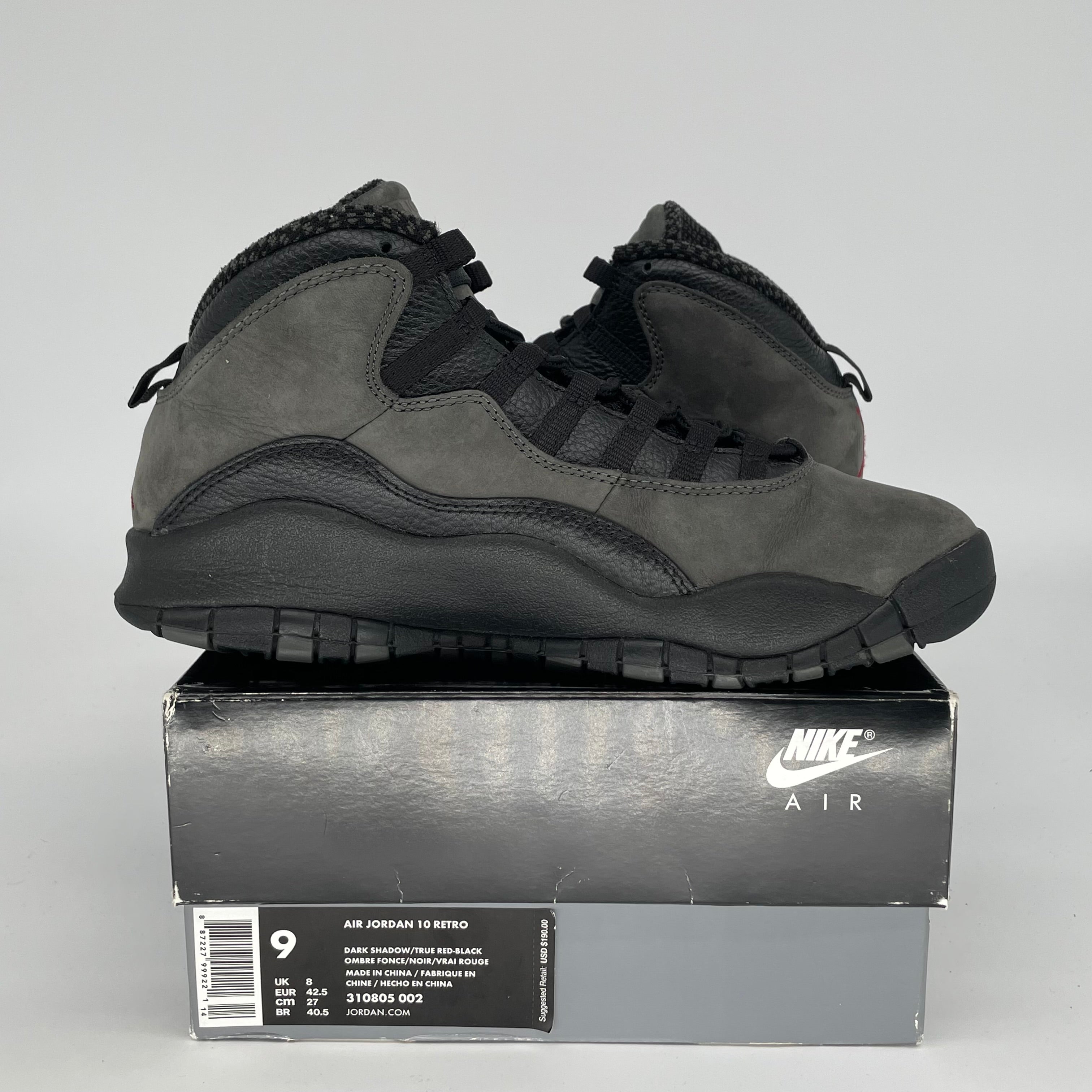 AIR JORDAN 10 SHADOW SIZE 9 310805-002