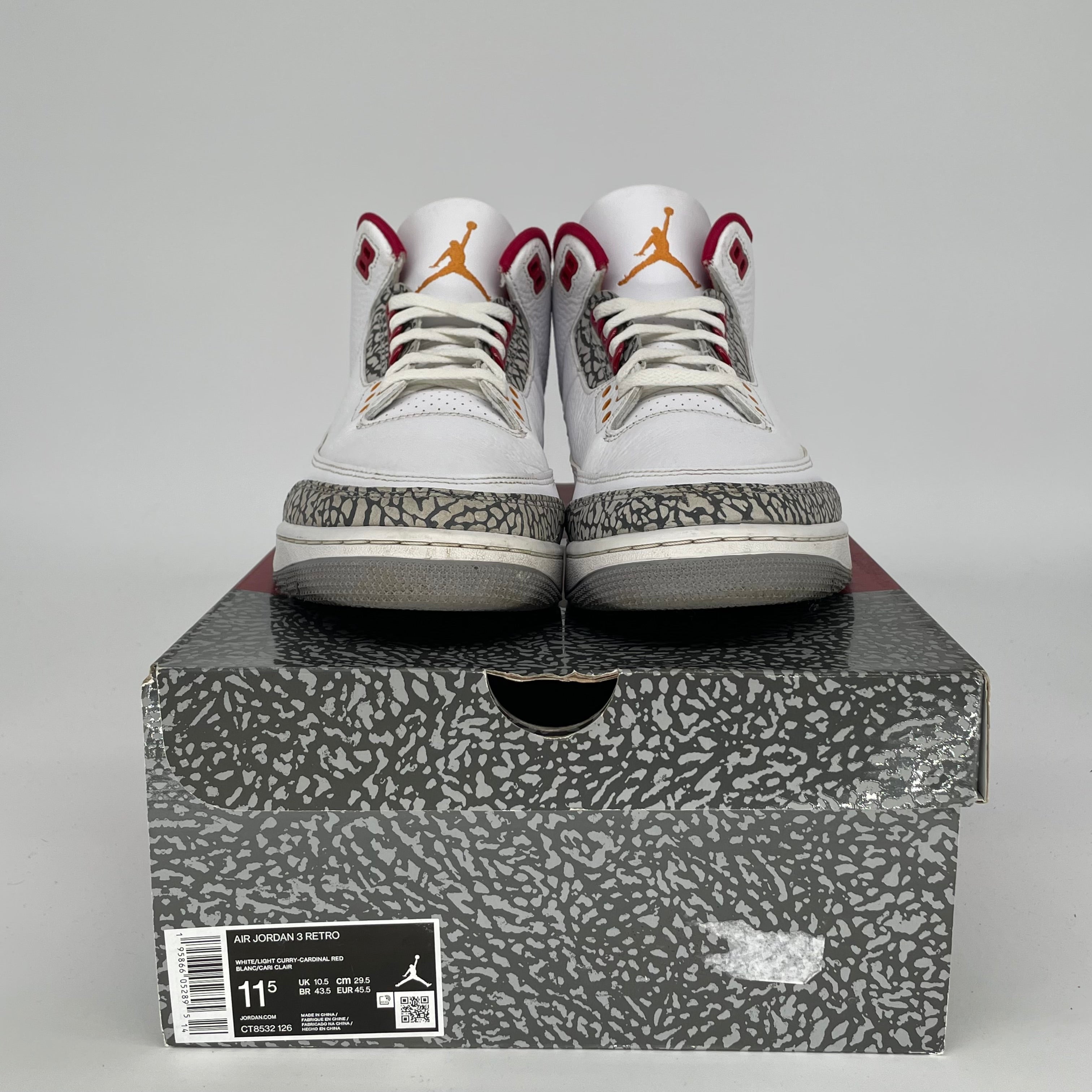 AIR JORDAN 3 CARDINAL SIZE 11.5 CT8532-126