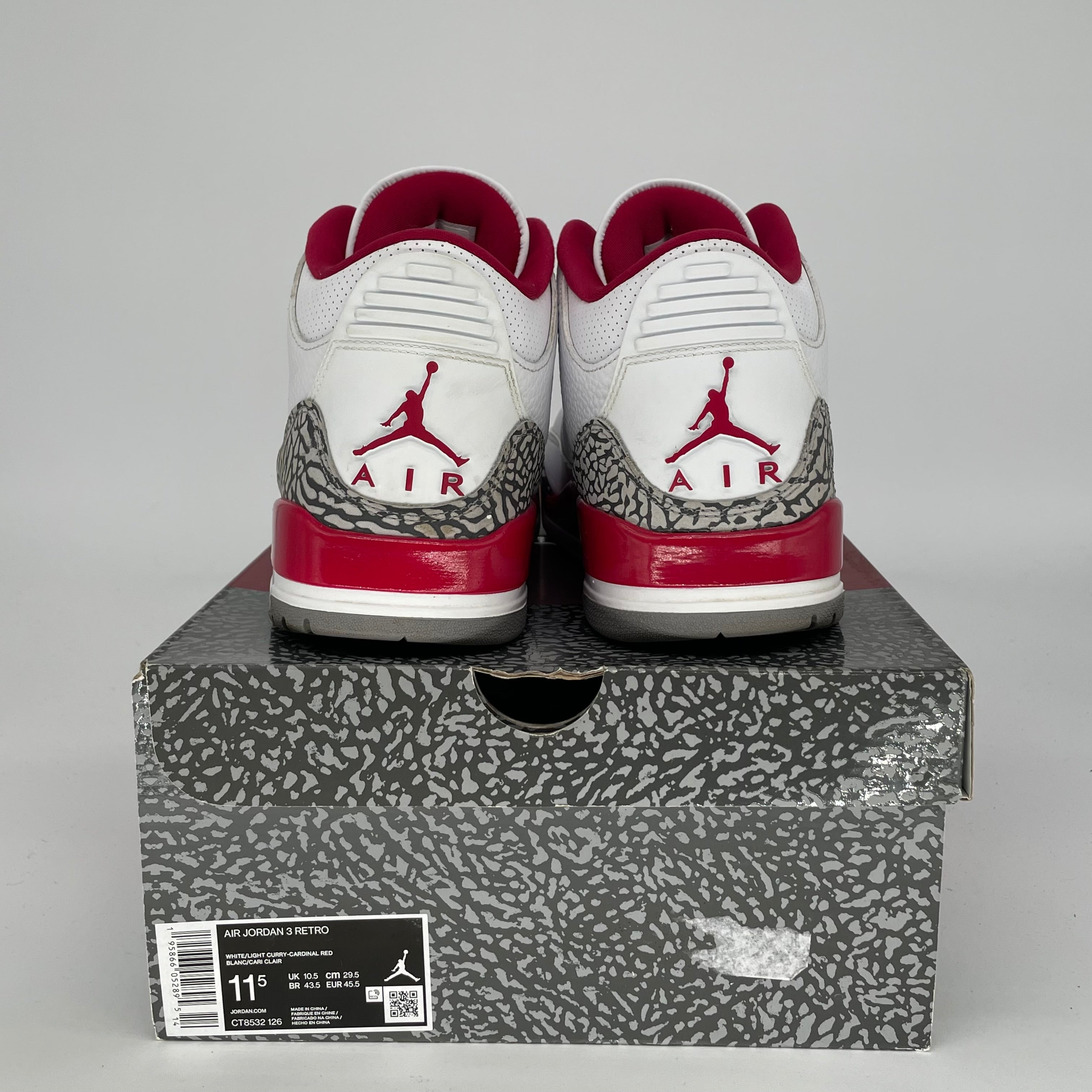 AIR JORDAN 3 CARDINAL SIZE 11.5 CT8532-126