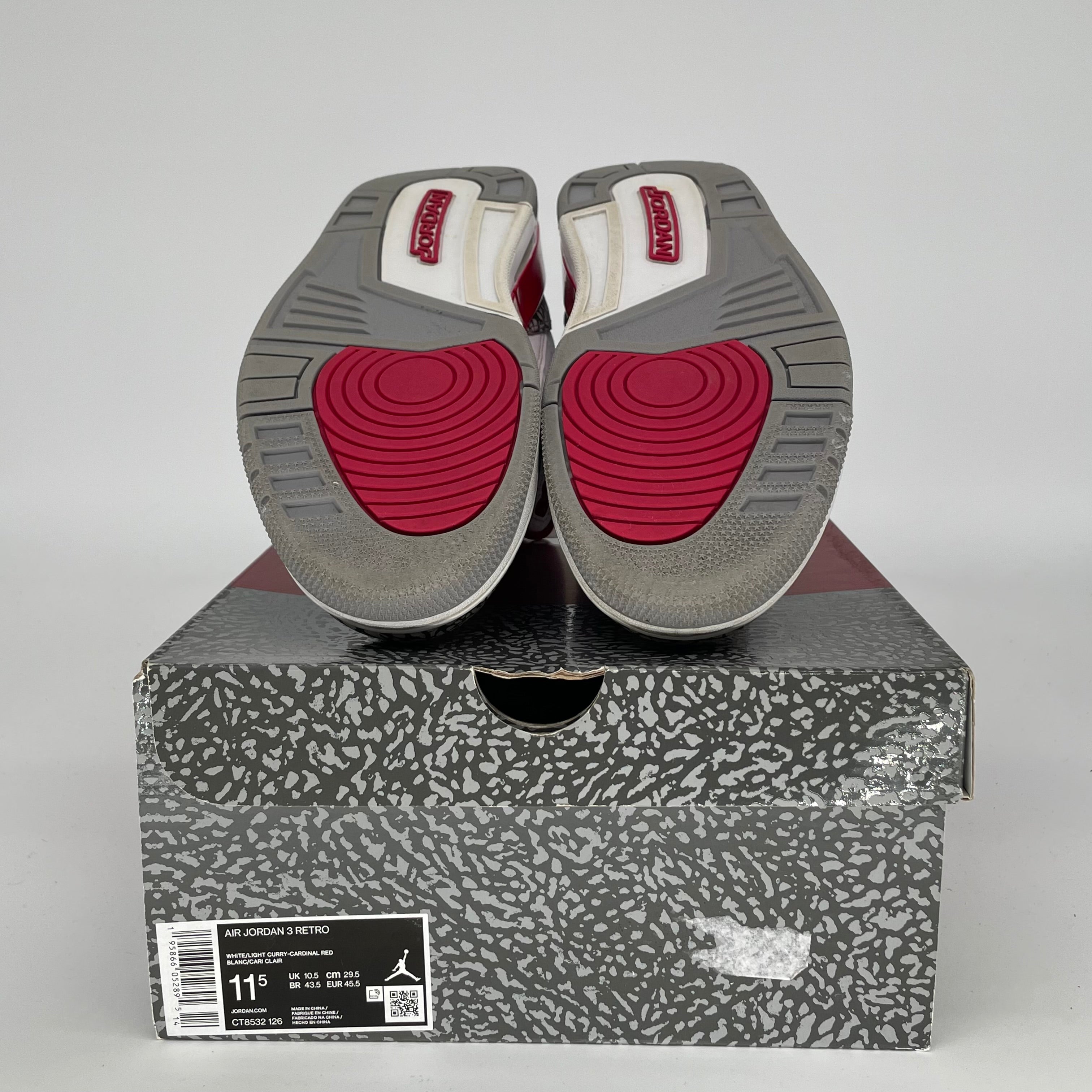 AIR JORDAN 3 CARDINAL SIZE 11.5 CT8532-126