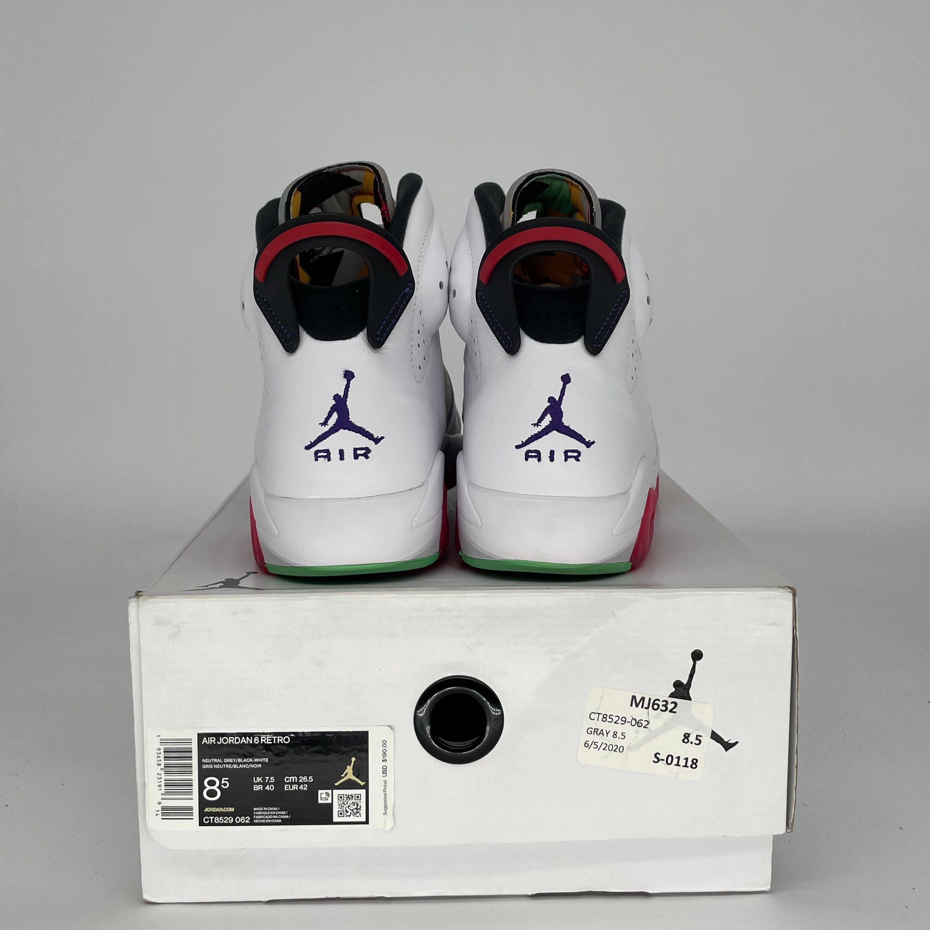 AIR JORDAN 6 HARE SIZE 8.5 CT9529-062