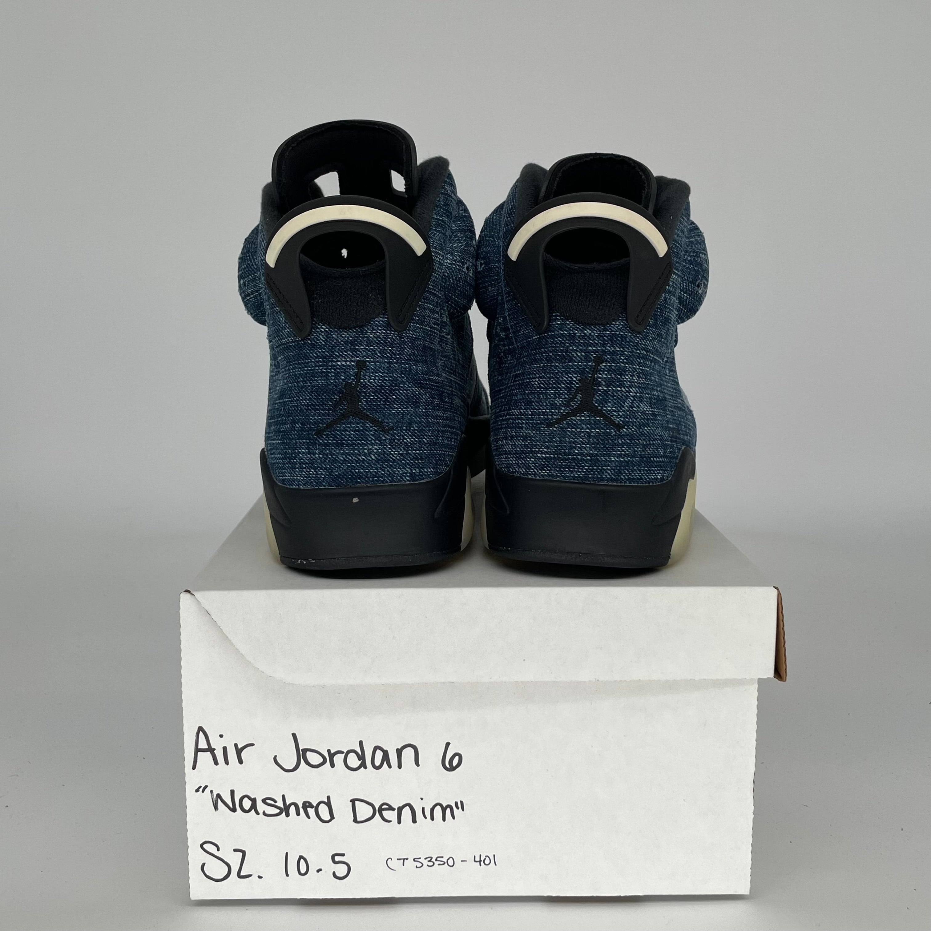 AIR JORDAN 6 WASHED DENIM SIZE 10.5 CT5350-401