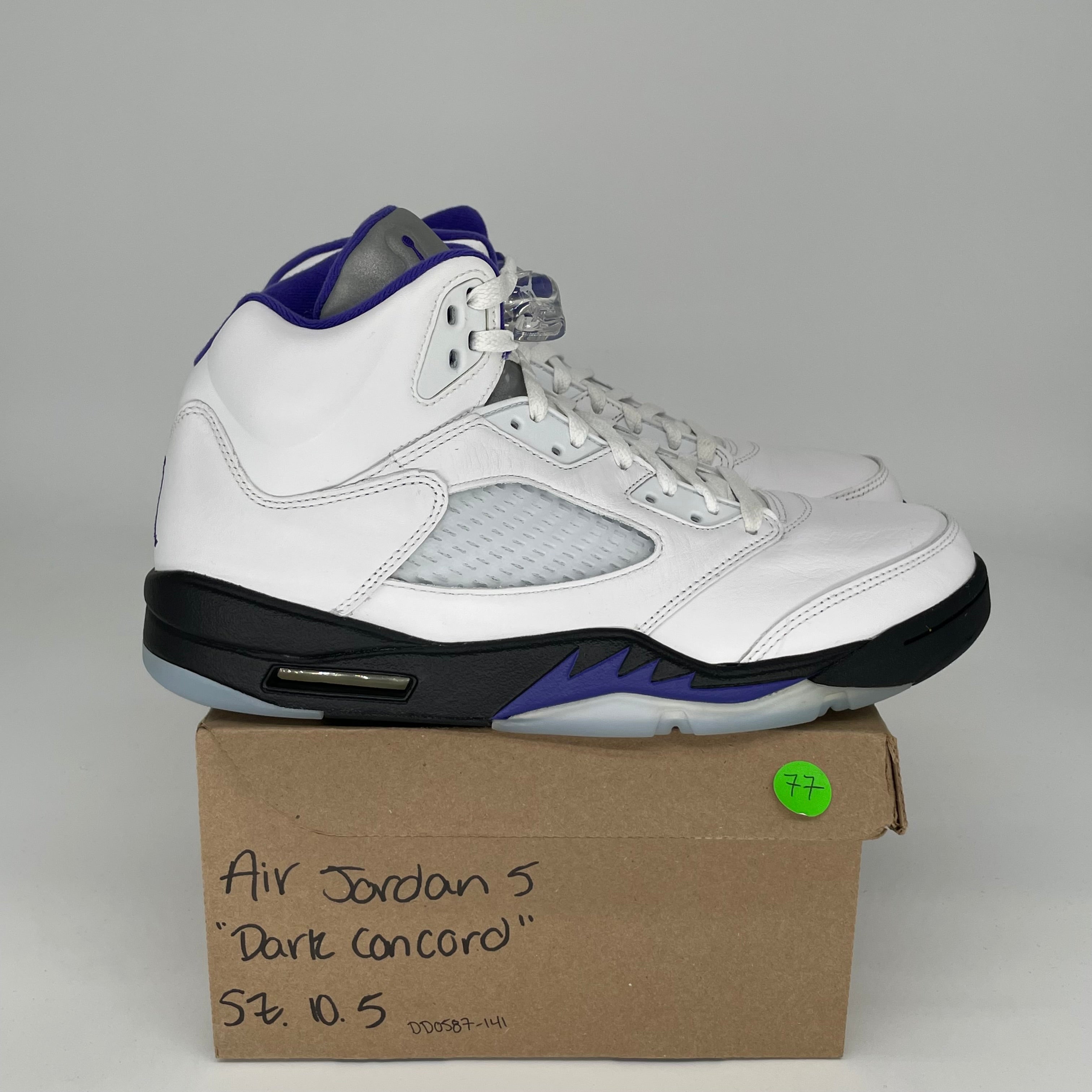 AIR JORDAN 5 DARK CONCORD SIZE 10.5 DD0587-141