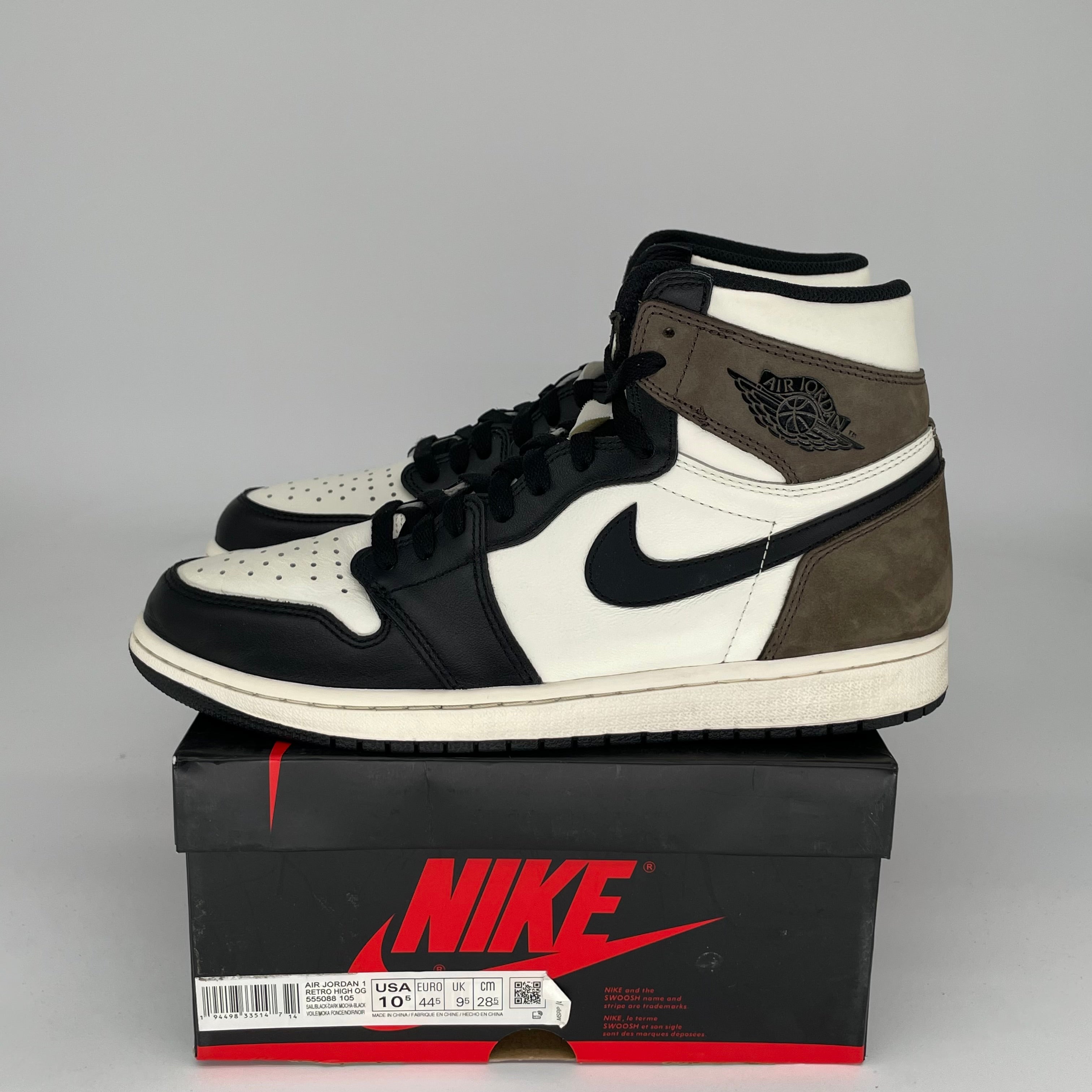 AIR JORDAN 1 DARK MOCHA SIZE 10.5 555088-105