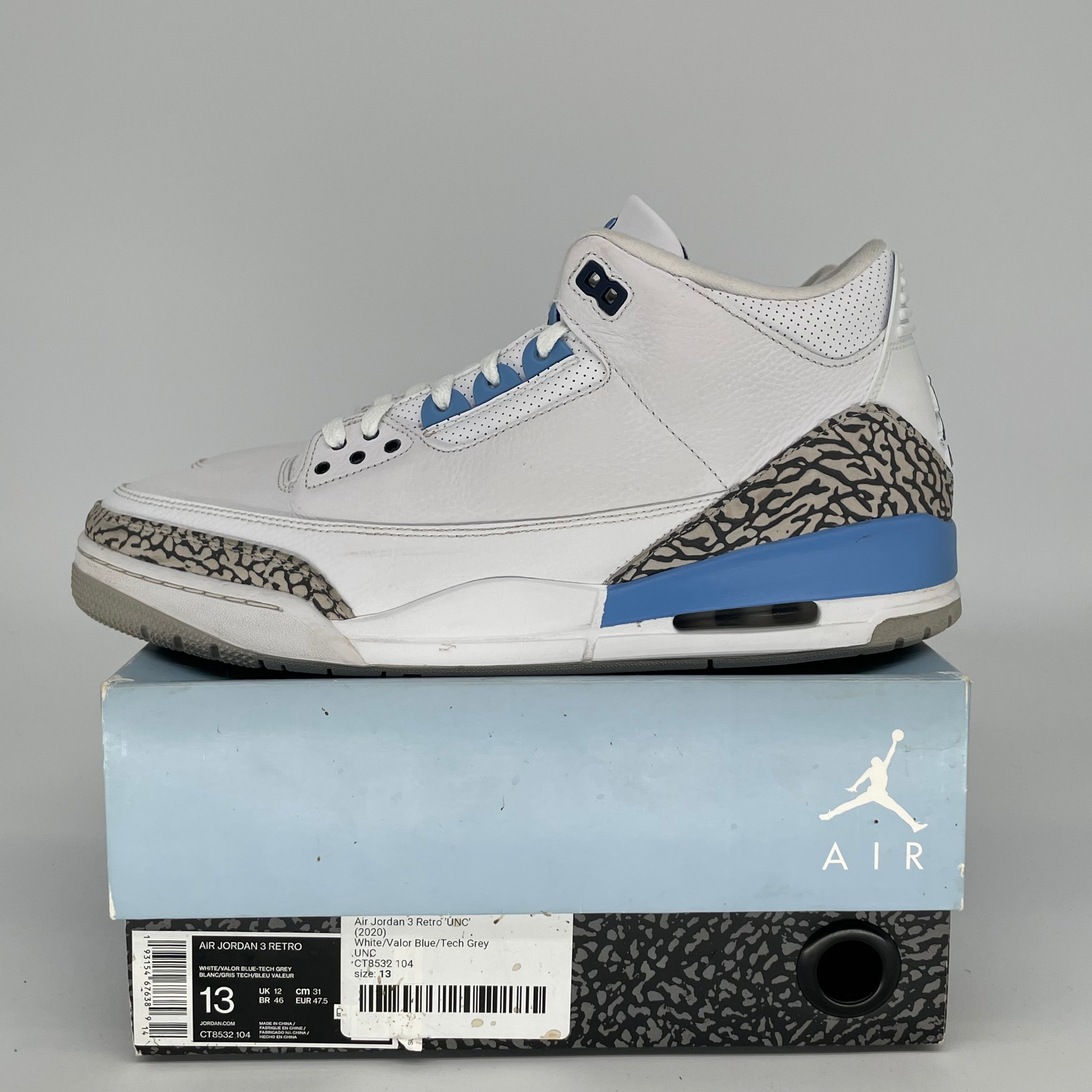 AIR JORDAN 3 UNC SIZE 13 CT8532-104