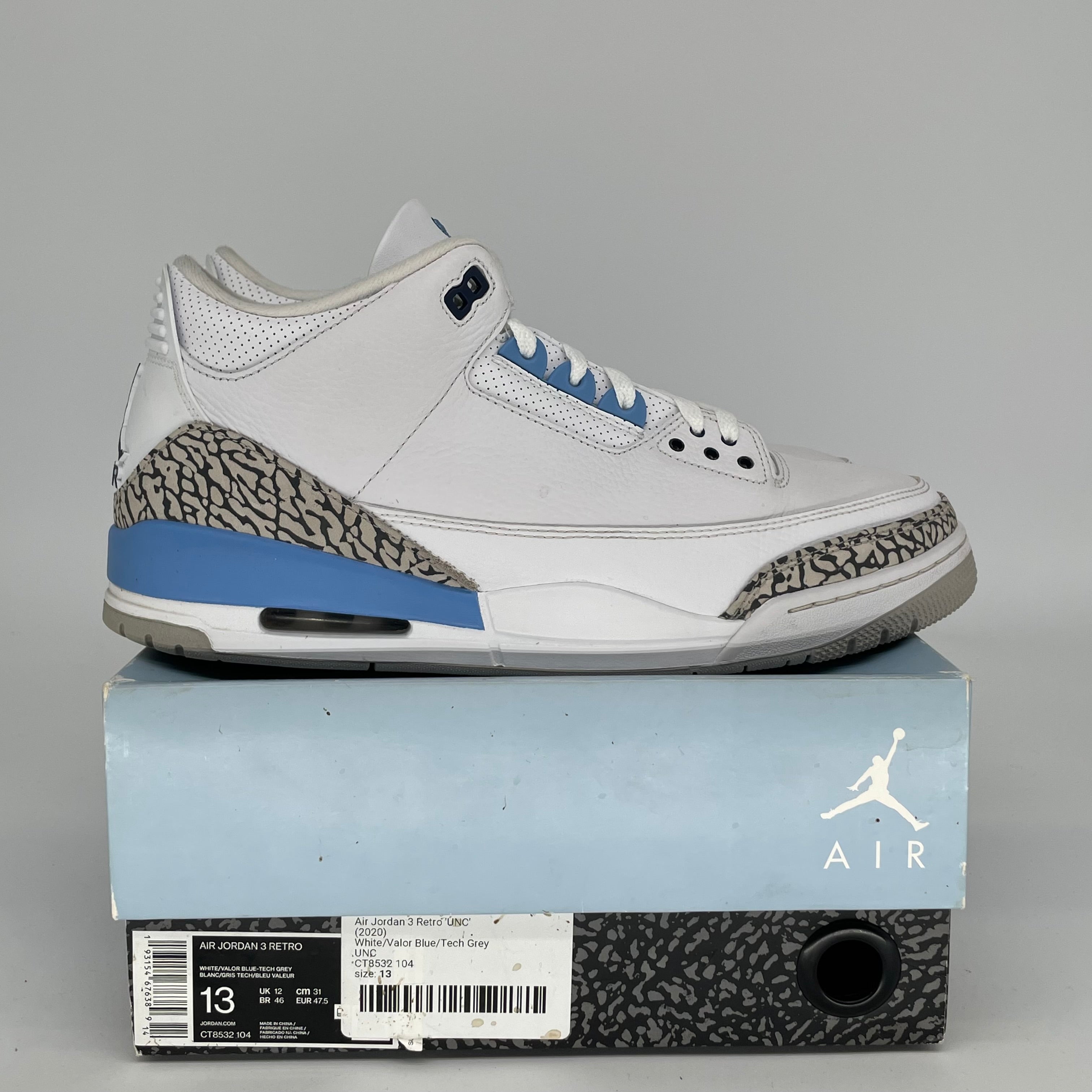 AIR JORDAN 3 UNC SIZE 13 CT8532-104