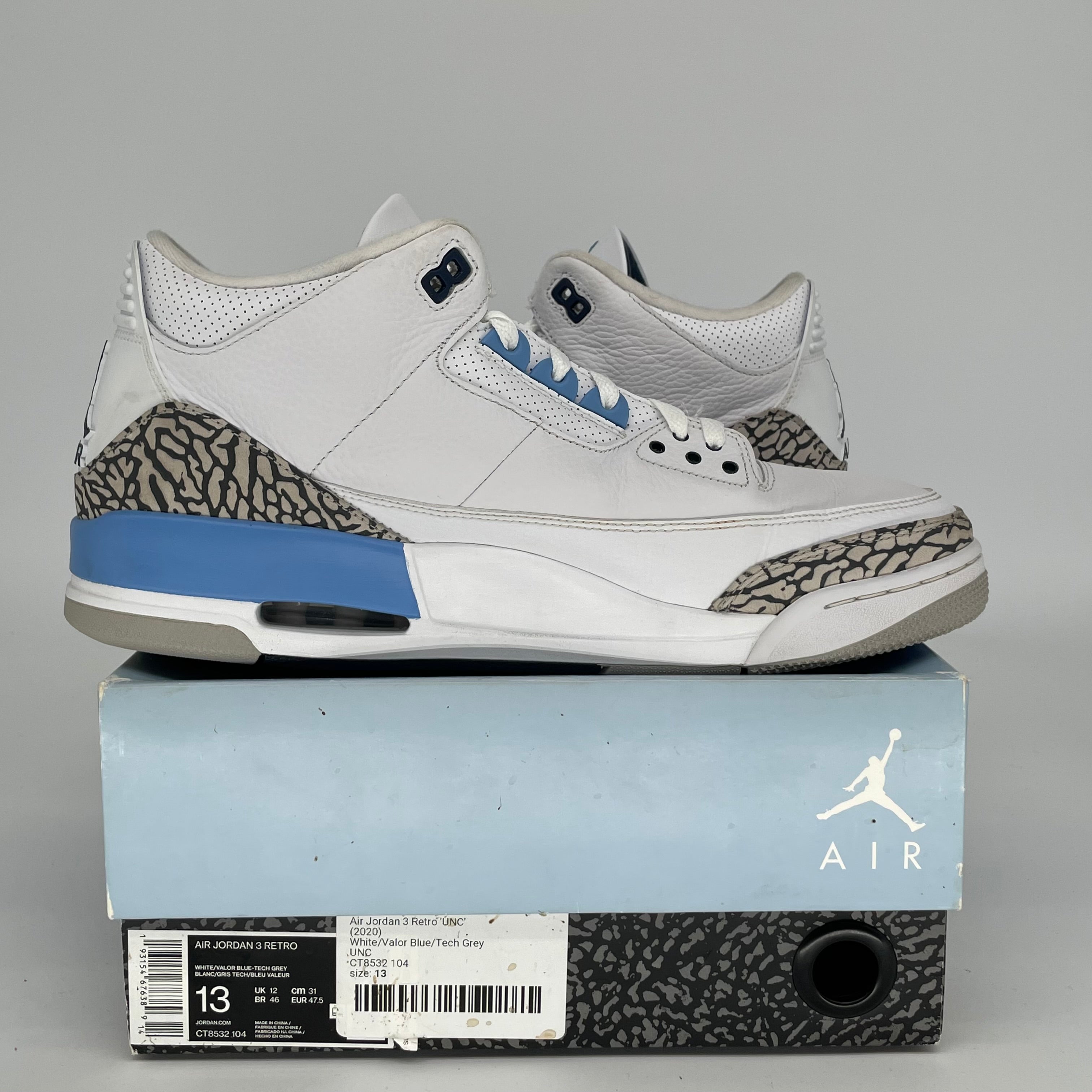 AIR JORDAN 3 UNC SIZE 13 CT8532-104