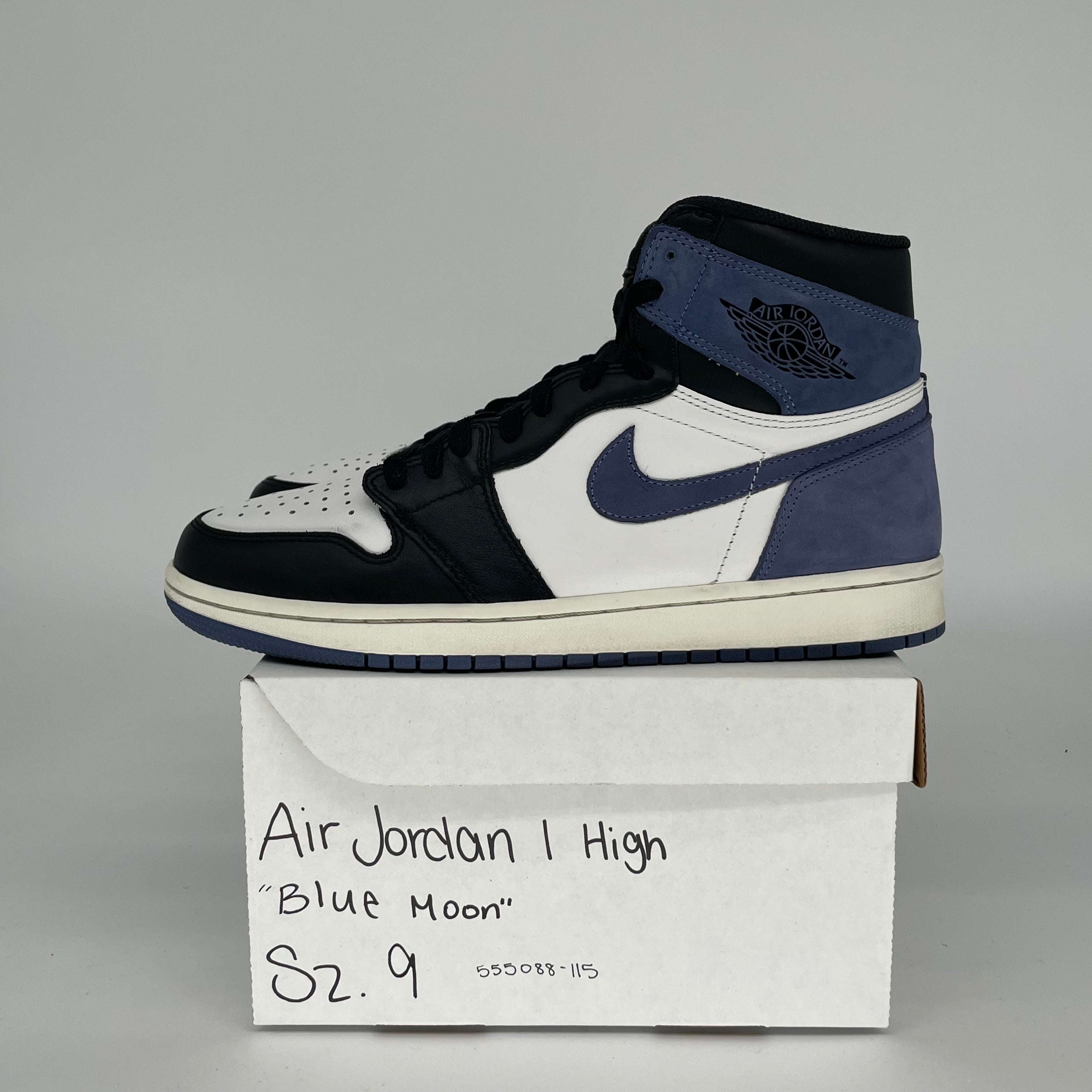 AIR JORDAN 1 BLUE MOON SIZE 9 555088-115