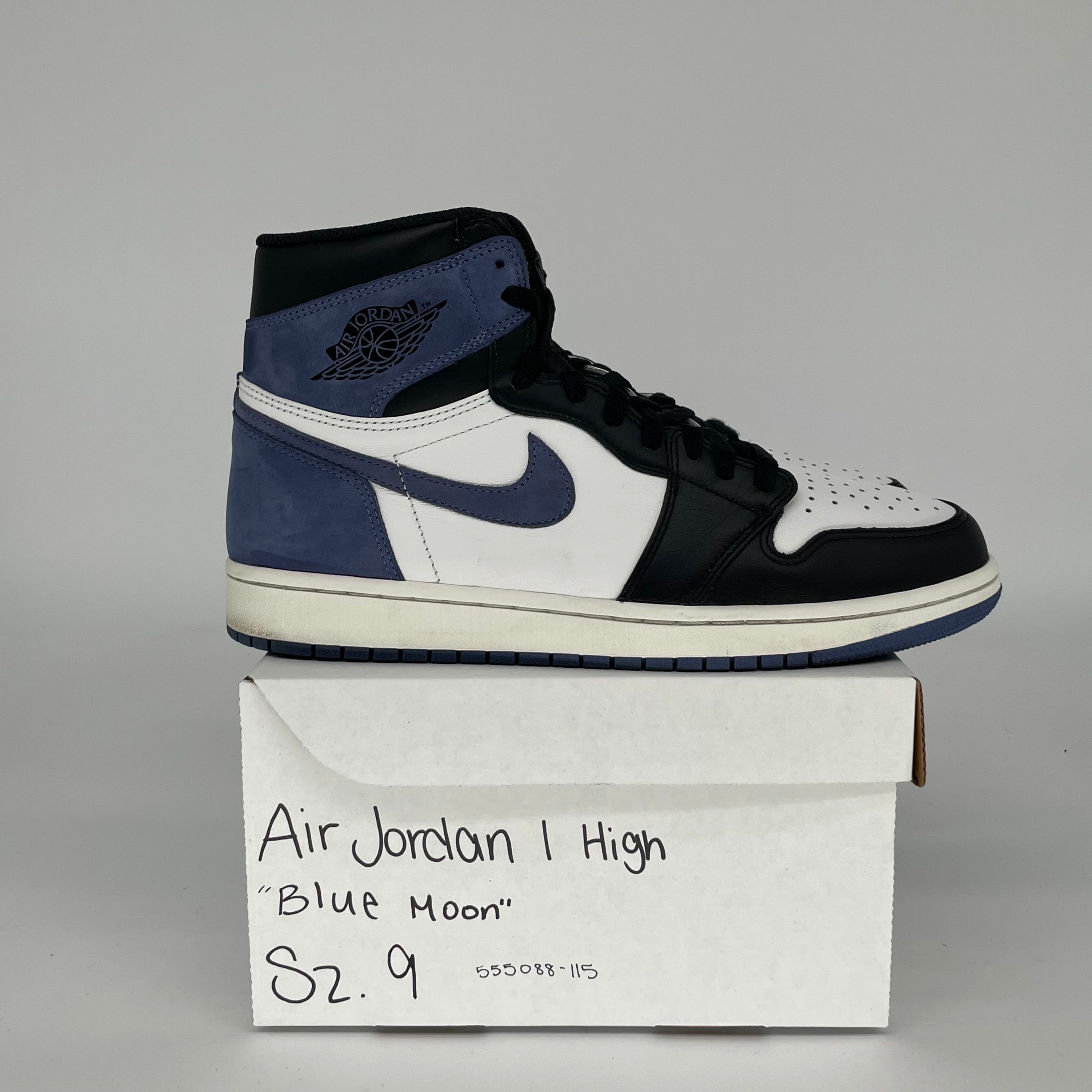 AIR JORDAN 1 BLUE MOON SIZE 9 555088-115