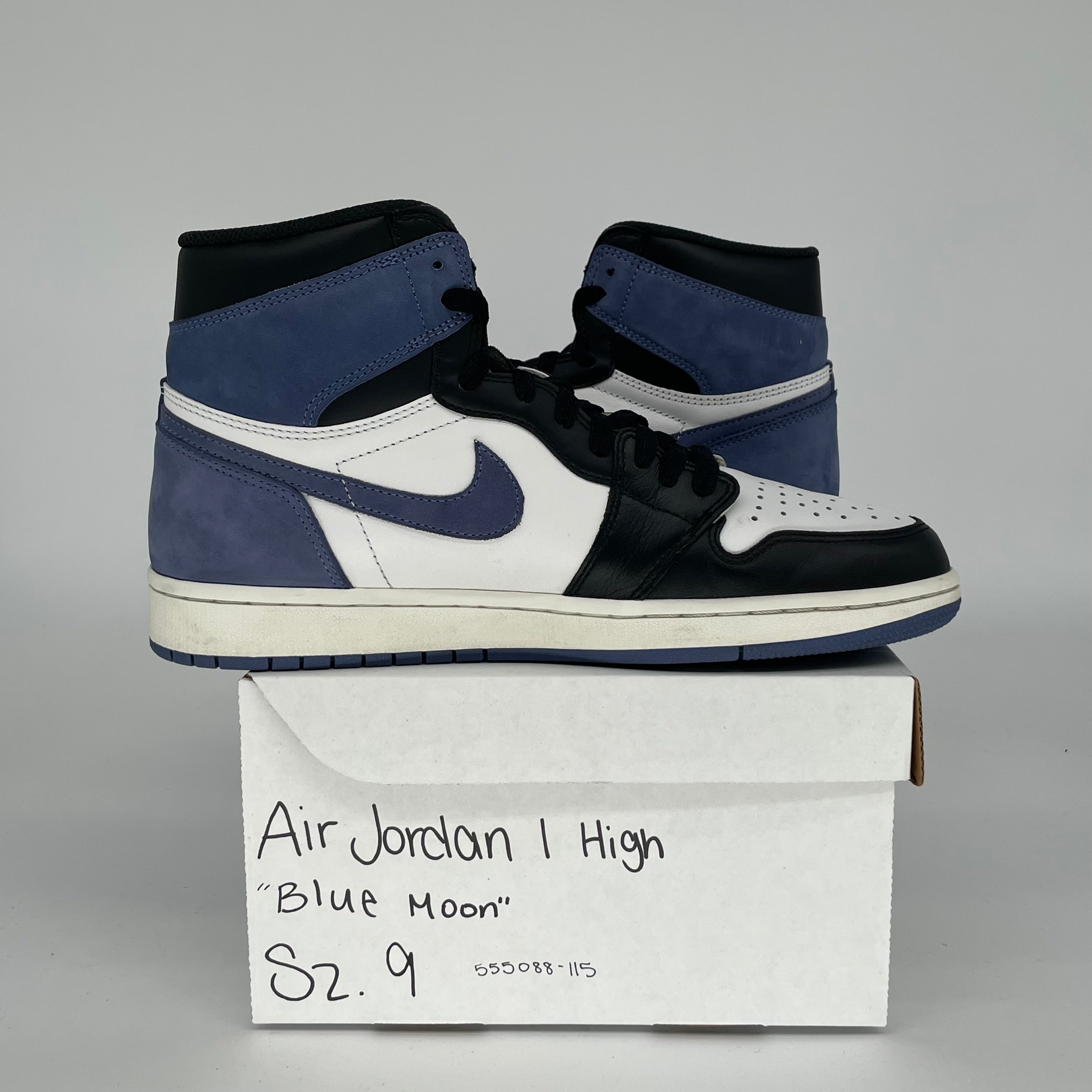 AIR JORDAN 1 BLUE MOON SIZE 9 555088-115