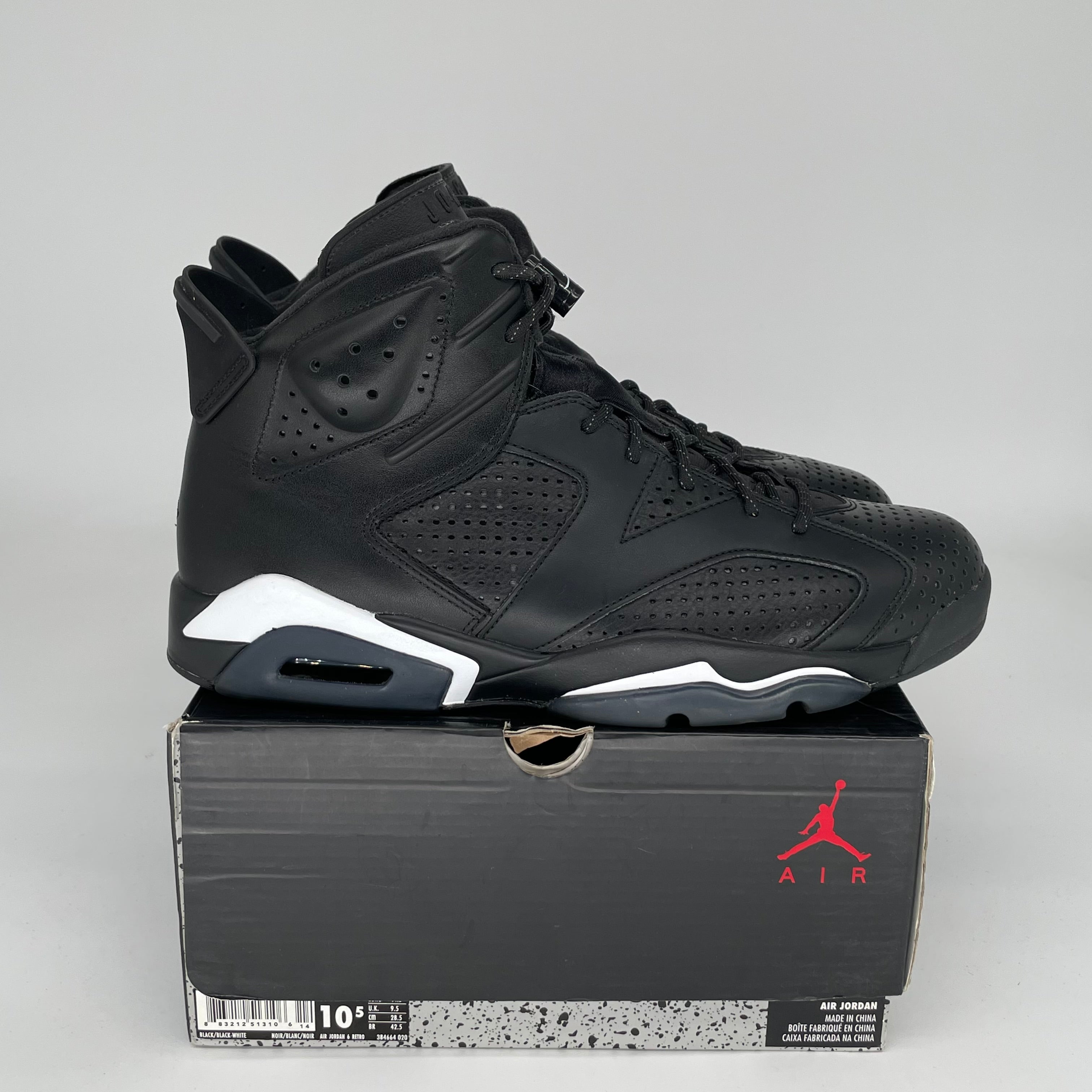 AIR JORDAN 6 BLACK CAT SIZE 10.5 384664-020