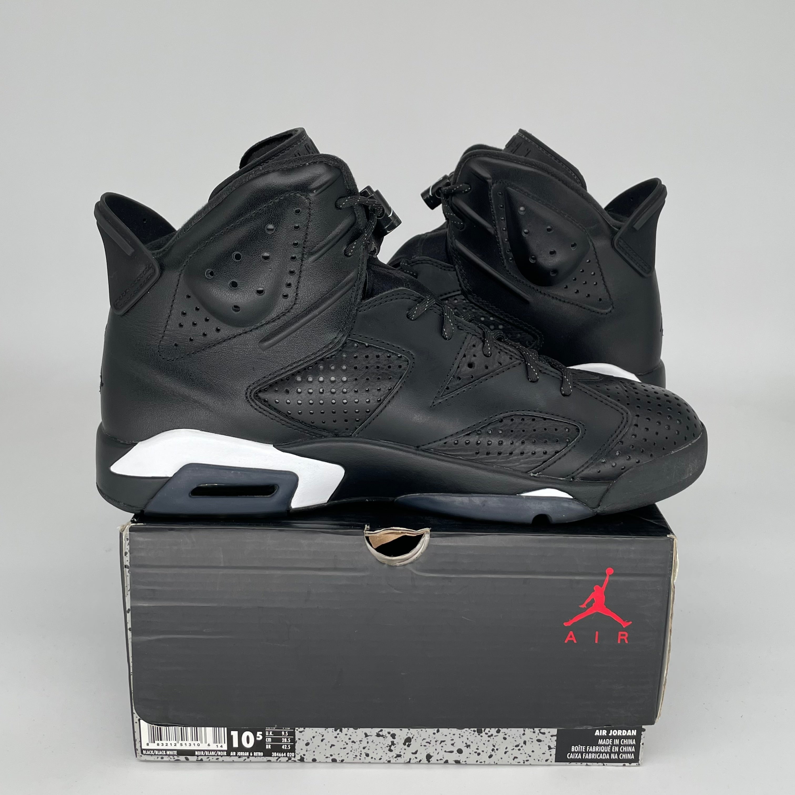 AIR JORDAN 6 BLACK CAT SIZE 10.5 384664-020