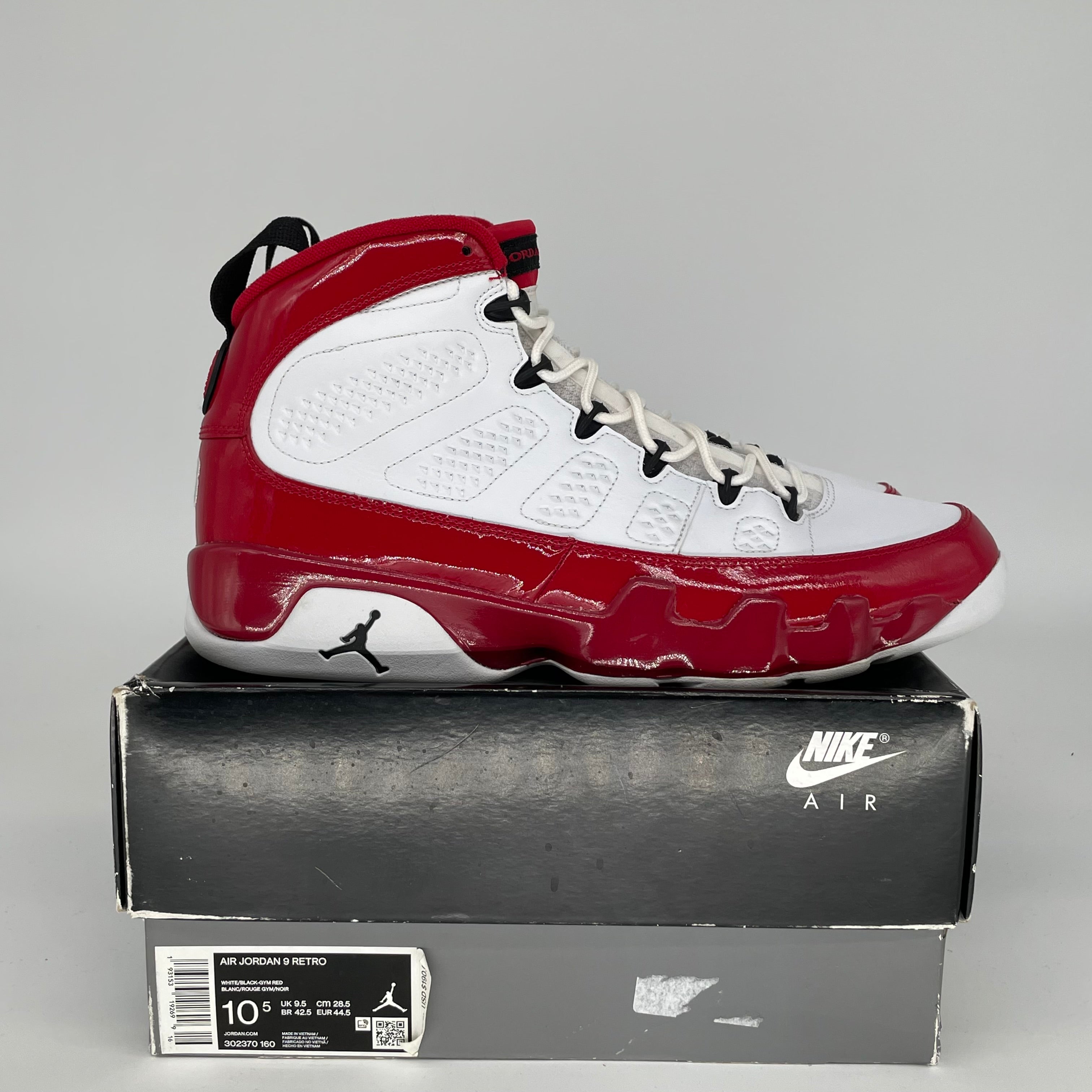 AIR JORDAN 9 GYM RED SIZE 10.5 302370-160