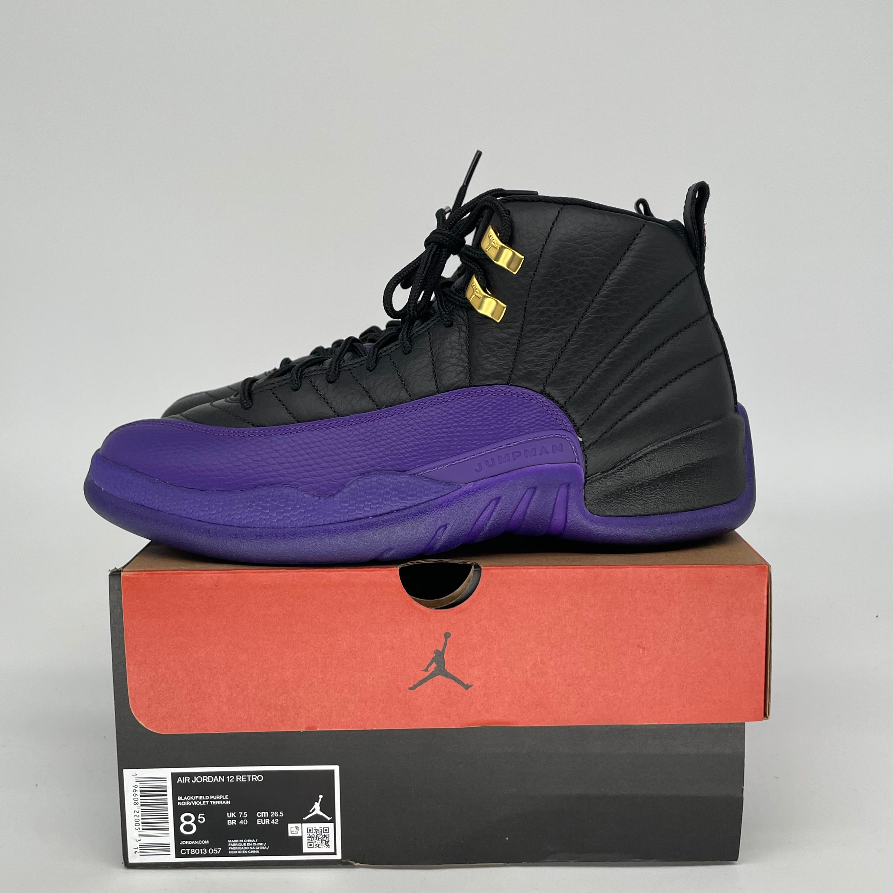 AIR JORDAN 12 FIELD PURPLE SIZE 8.5 CT8013-057