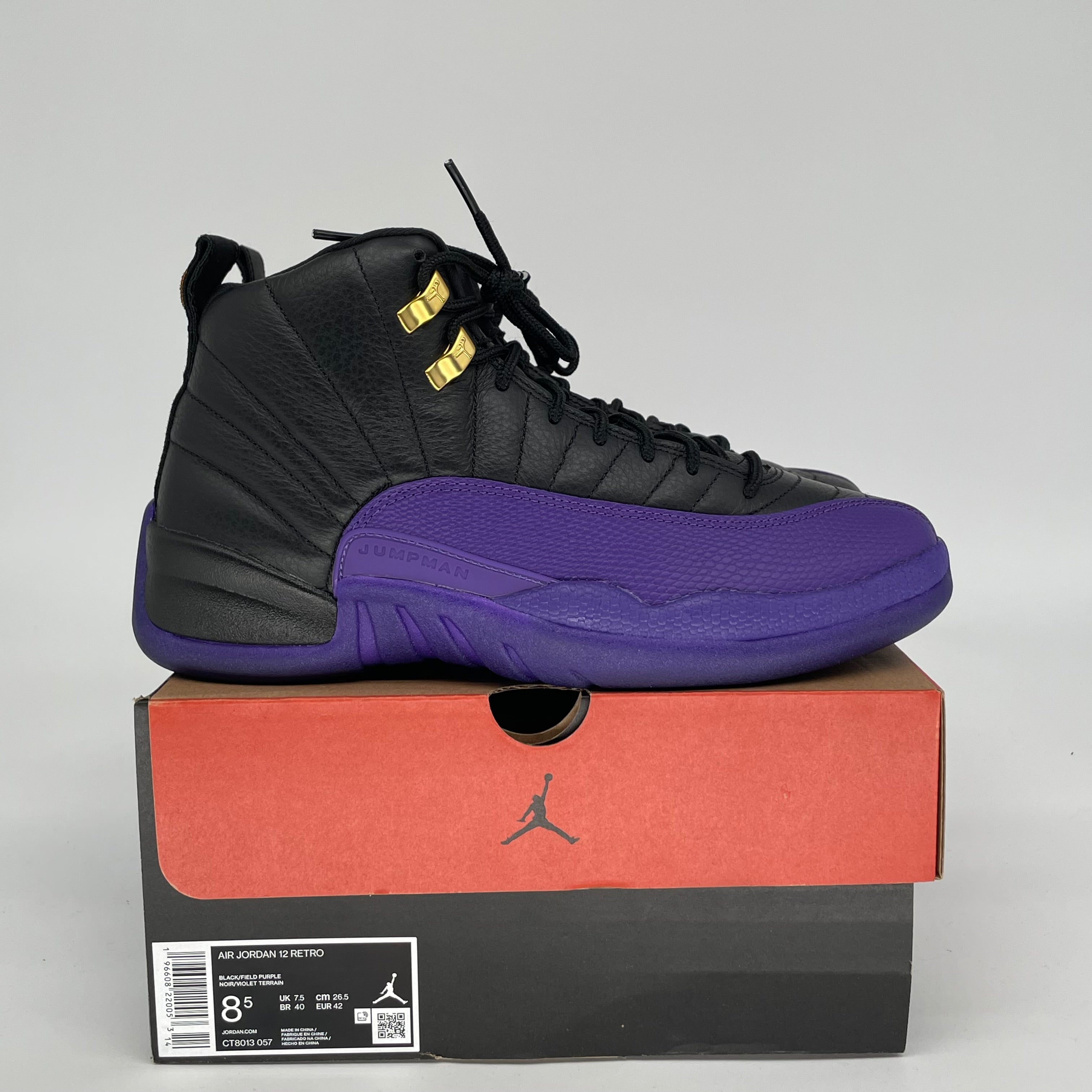 AIR JORDAN 12 FIELD PURPLE SIZE 8.5 CT8013-057