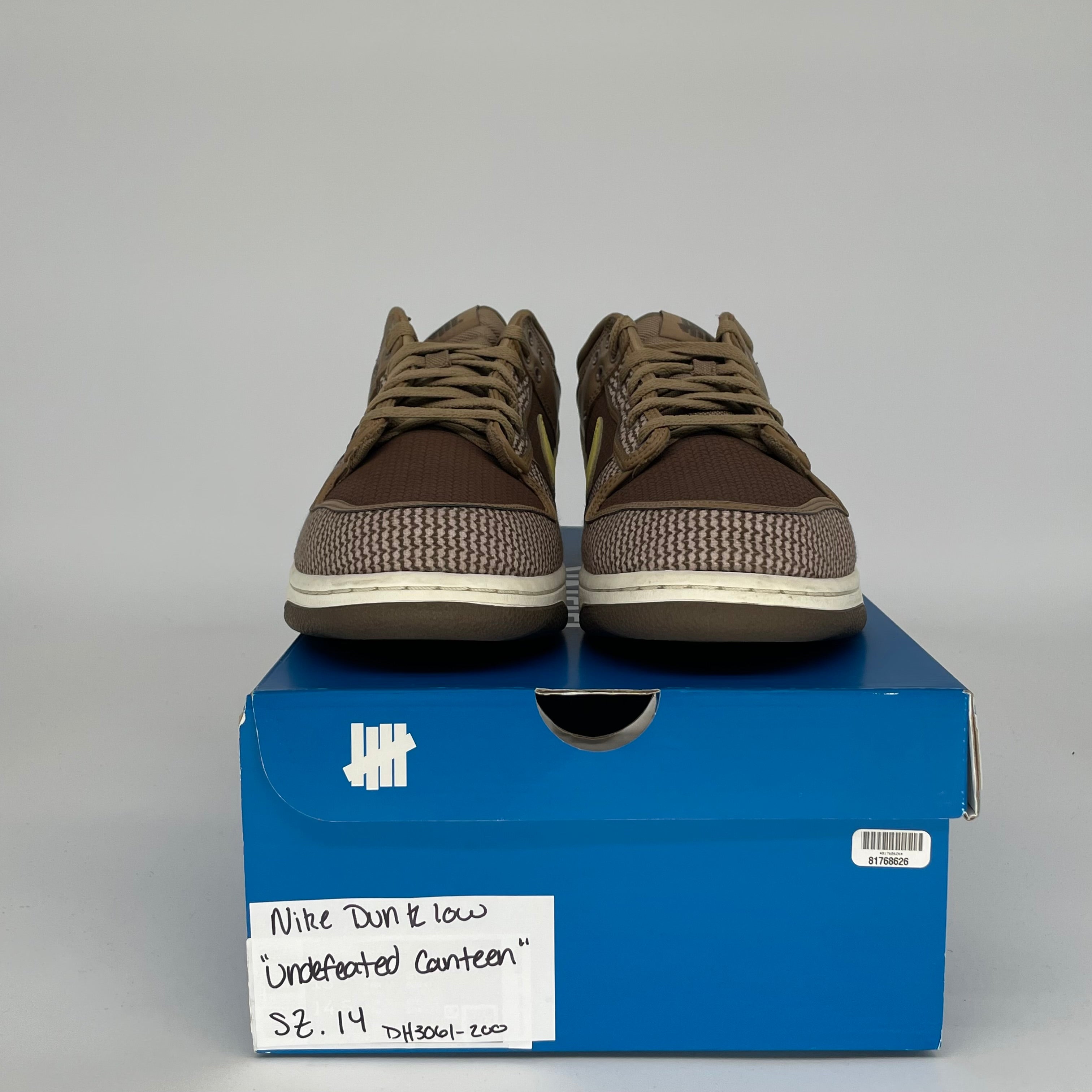 NIKE DUNK LOW UNDEFEATED CANTEEN SIZE 14 DH3061-200