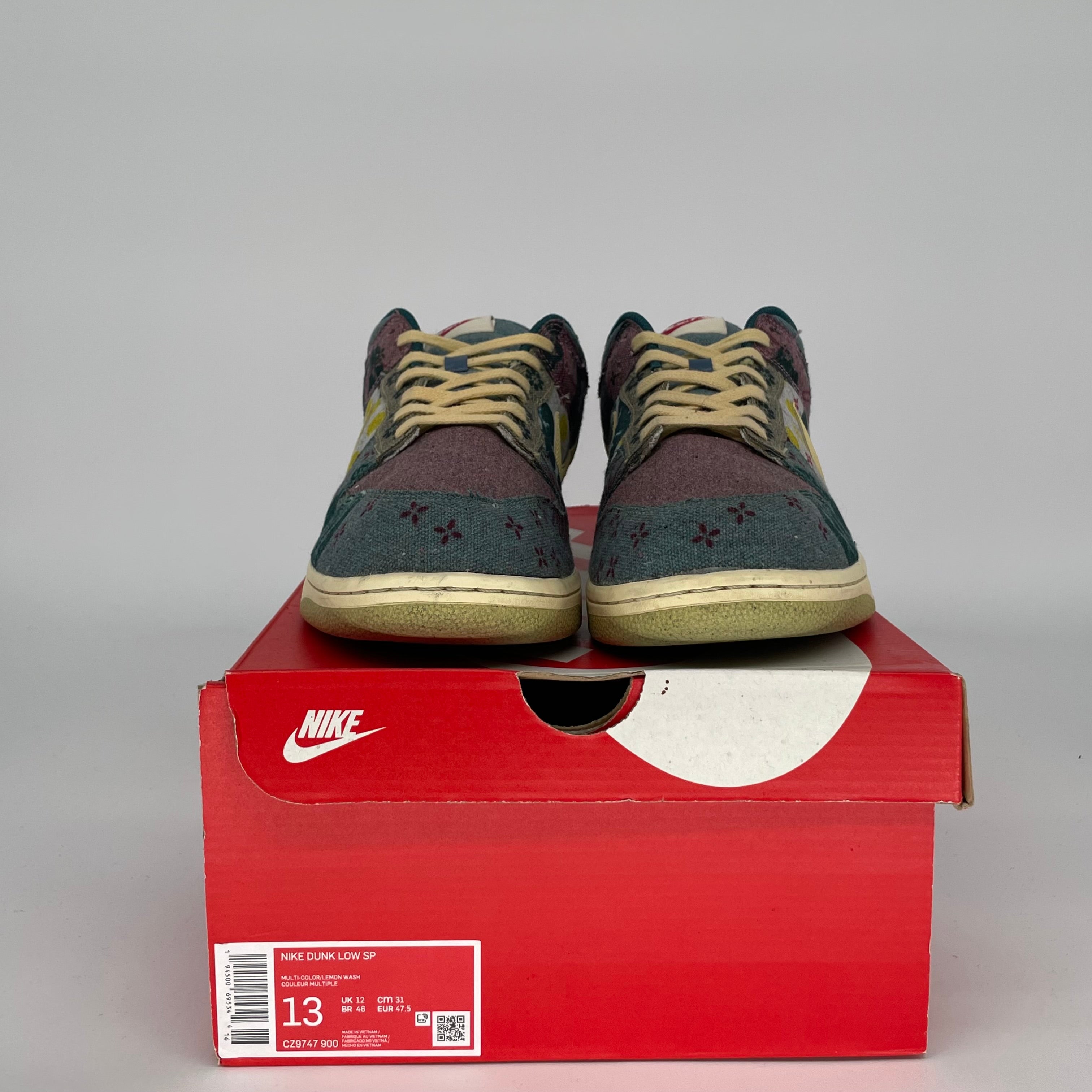 NIKE DUNK LOW COMMUNITY GARDEN SIZE 13 CZ9747-900