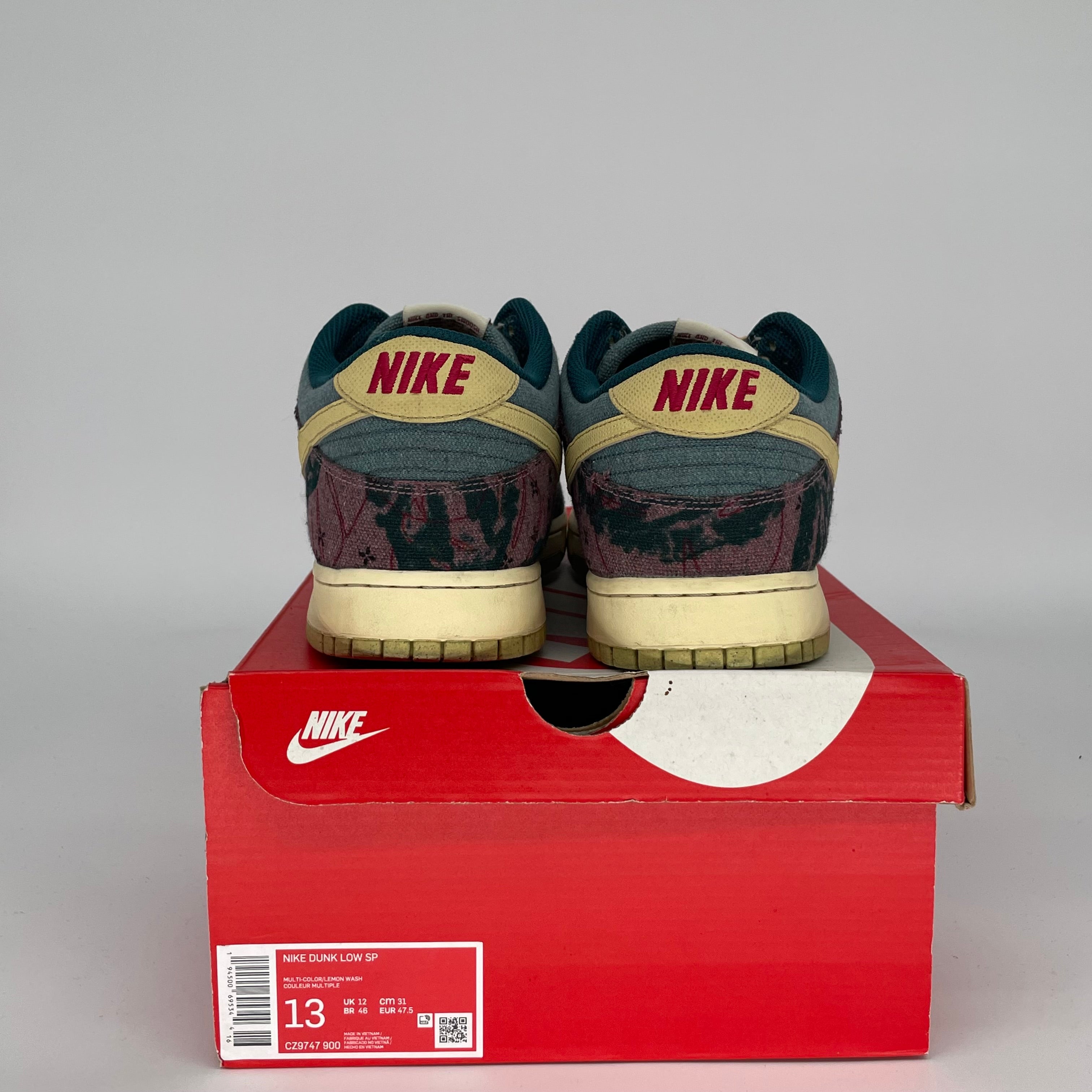 NIKE DUNK LOW COMMUNITY GARDEN SIZE 13 CZ9747-900