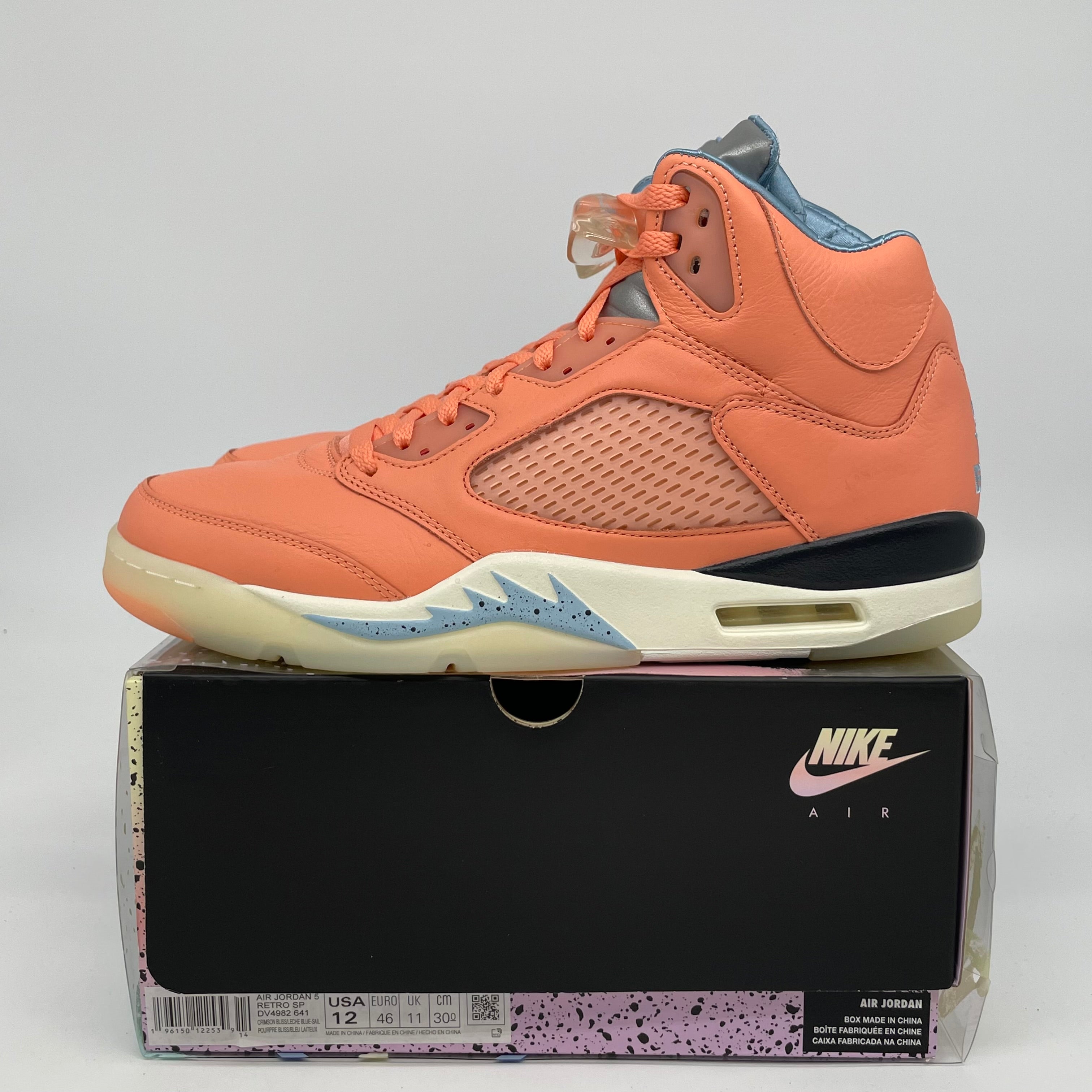 AIR JORDAN 5 DJ KHALED CRIMSON BLISS SIZE 12 DV4982-641