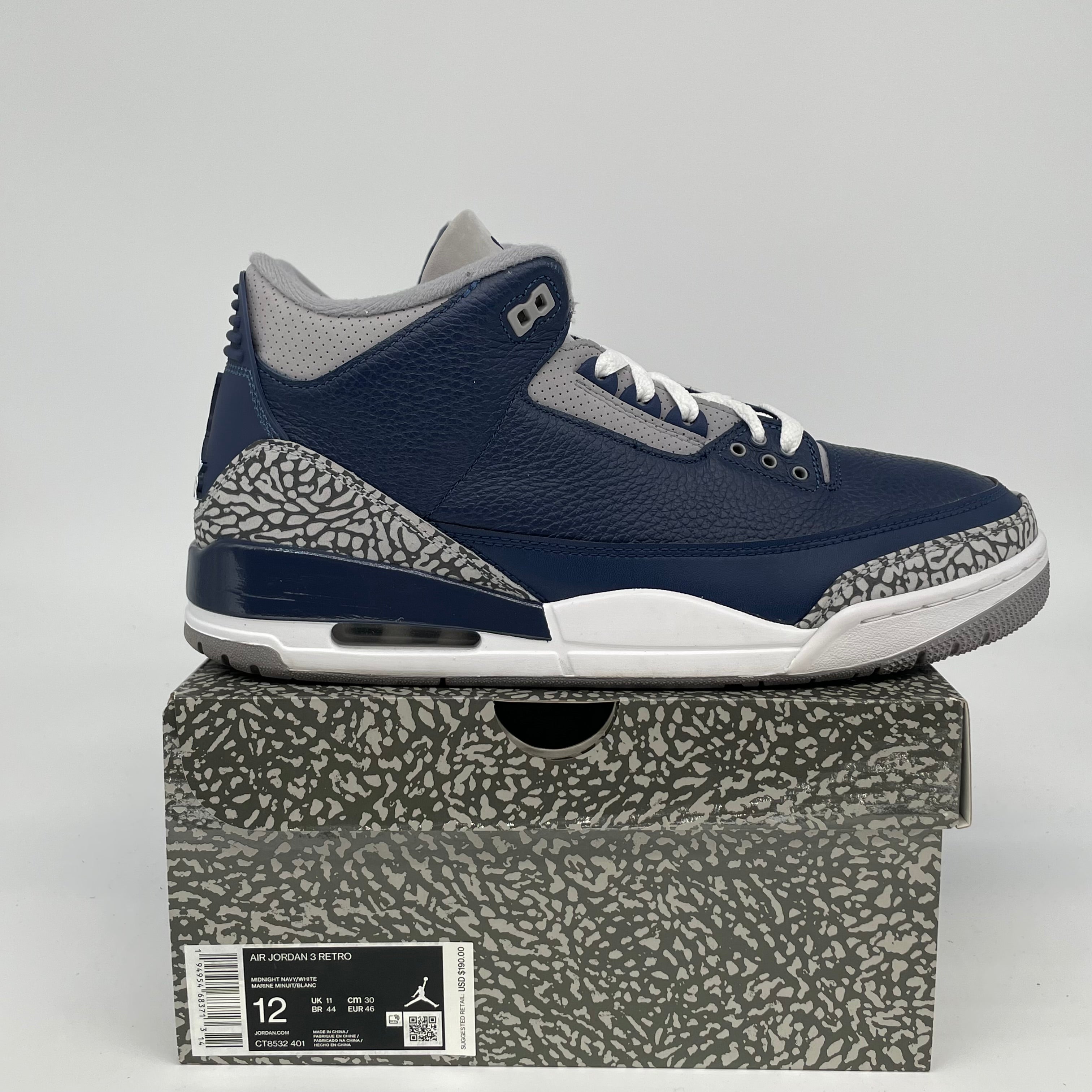 AIR JORDAN 3 GEORGETOWN SIZE 12 CT8532-401