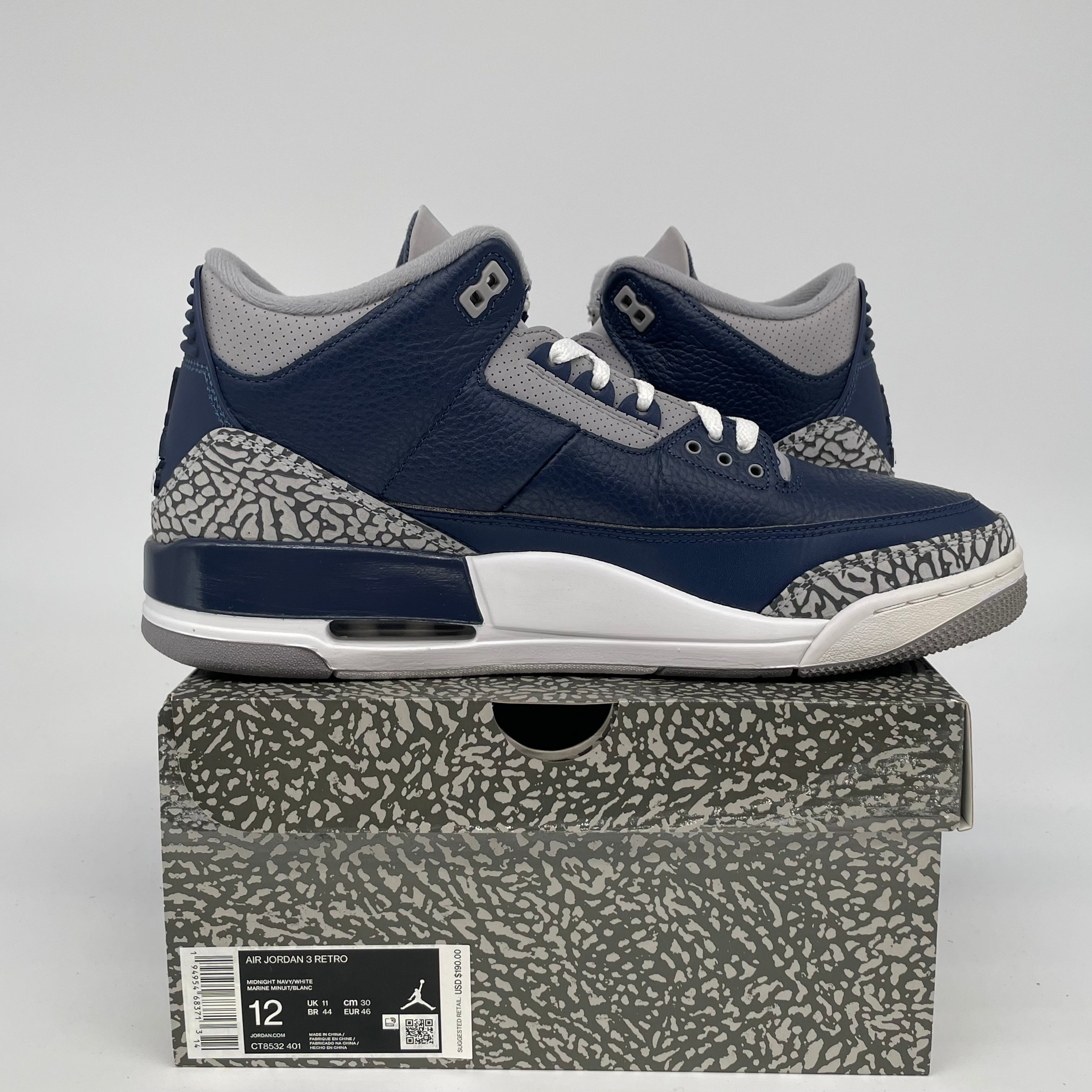 AIR JORDAN 3 GEORGETOWN SIZE 12 CT8532-401