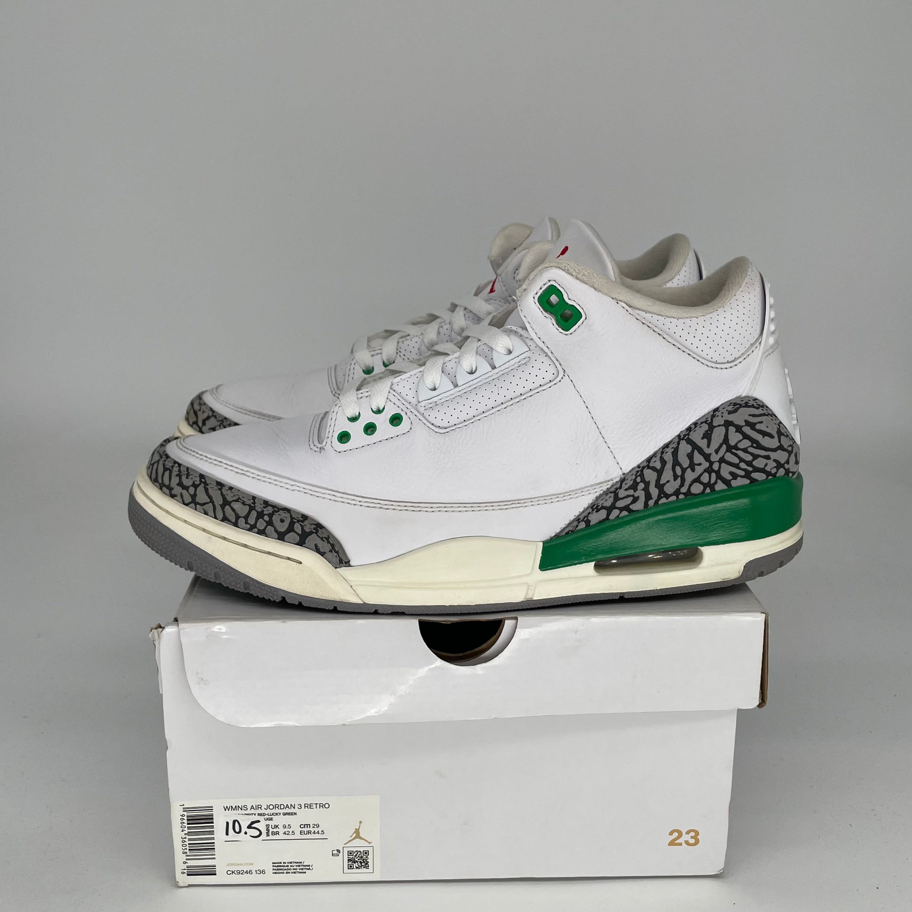 AIR JORDAN 3 LUCKY GREEN W SIZE 10.5/12W CK9246-136