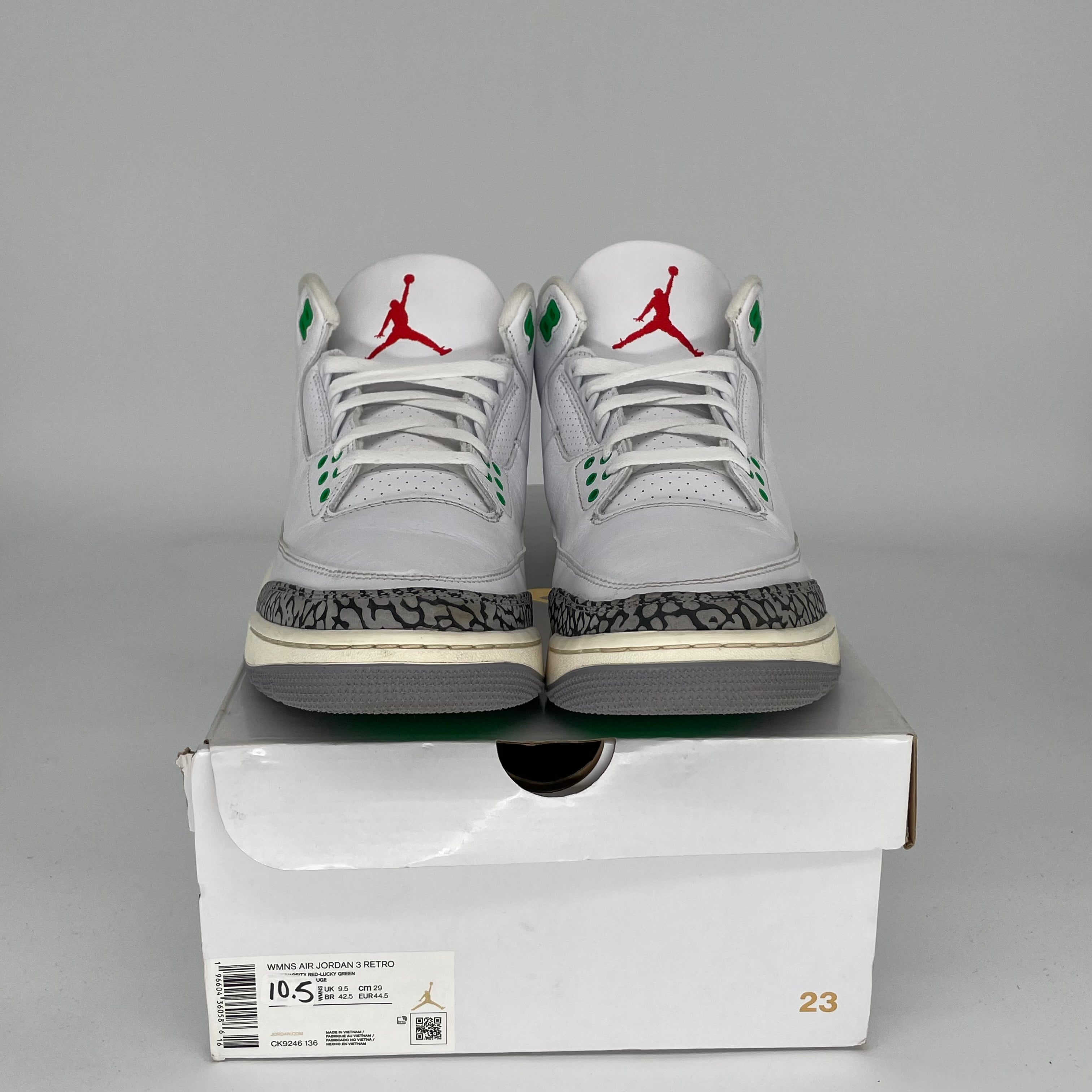 AIR JORDAN 3 LUCKY GREEN W SIZE 10.5/12W CK9246-136