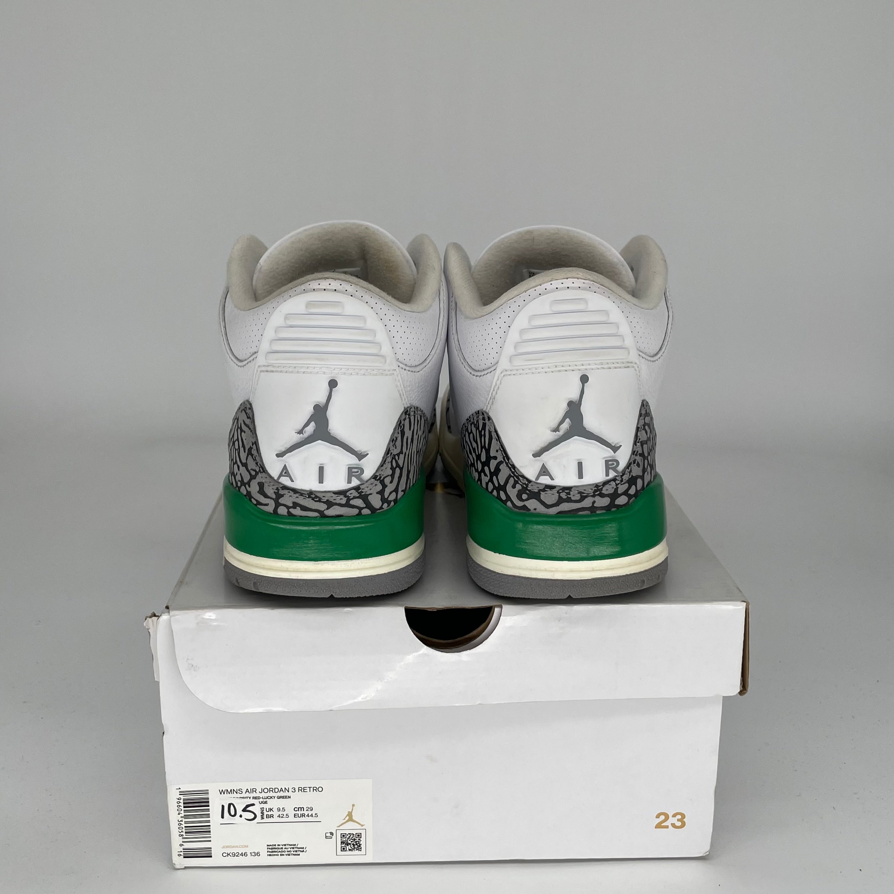 AIR JORDAN 3 LUCKY GREEN W SIZE 10.5/12W CK9246-136