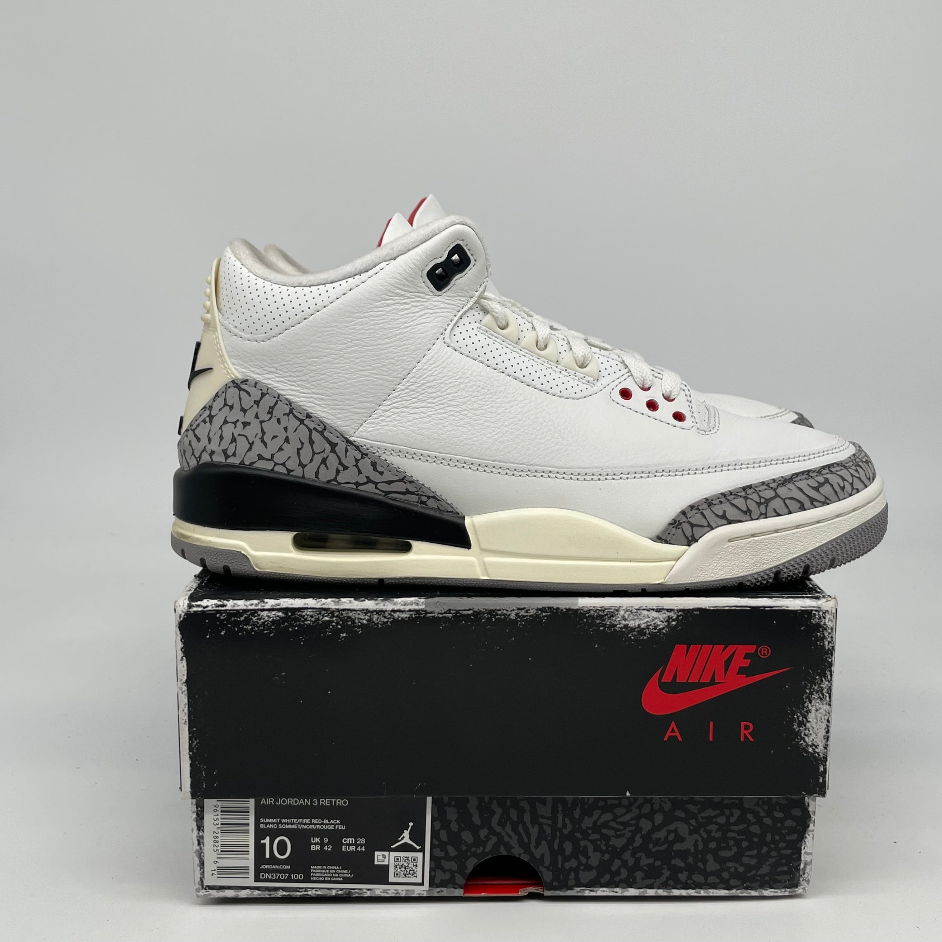 AIR JORDAN 3 REIMAGINED WHITE CEMENT SIZE 10 DN3707-100