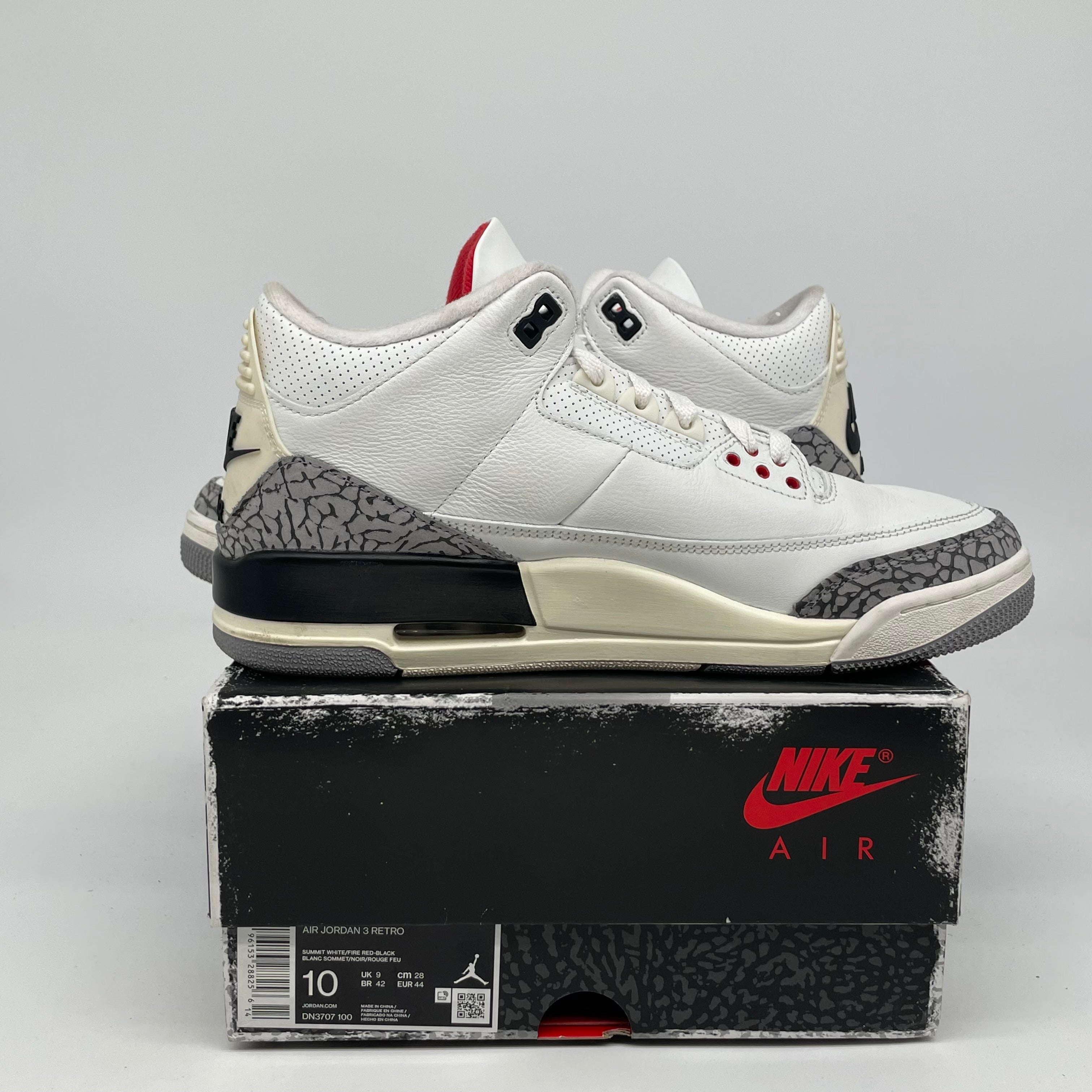 AIR JORDAN 3 REIMAGINED WHITE CEMENT SIZE 10 DN3707-100