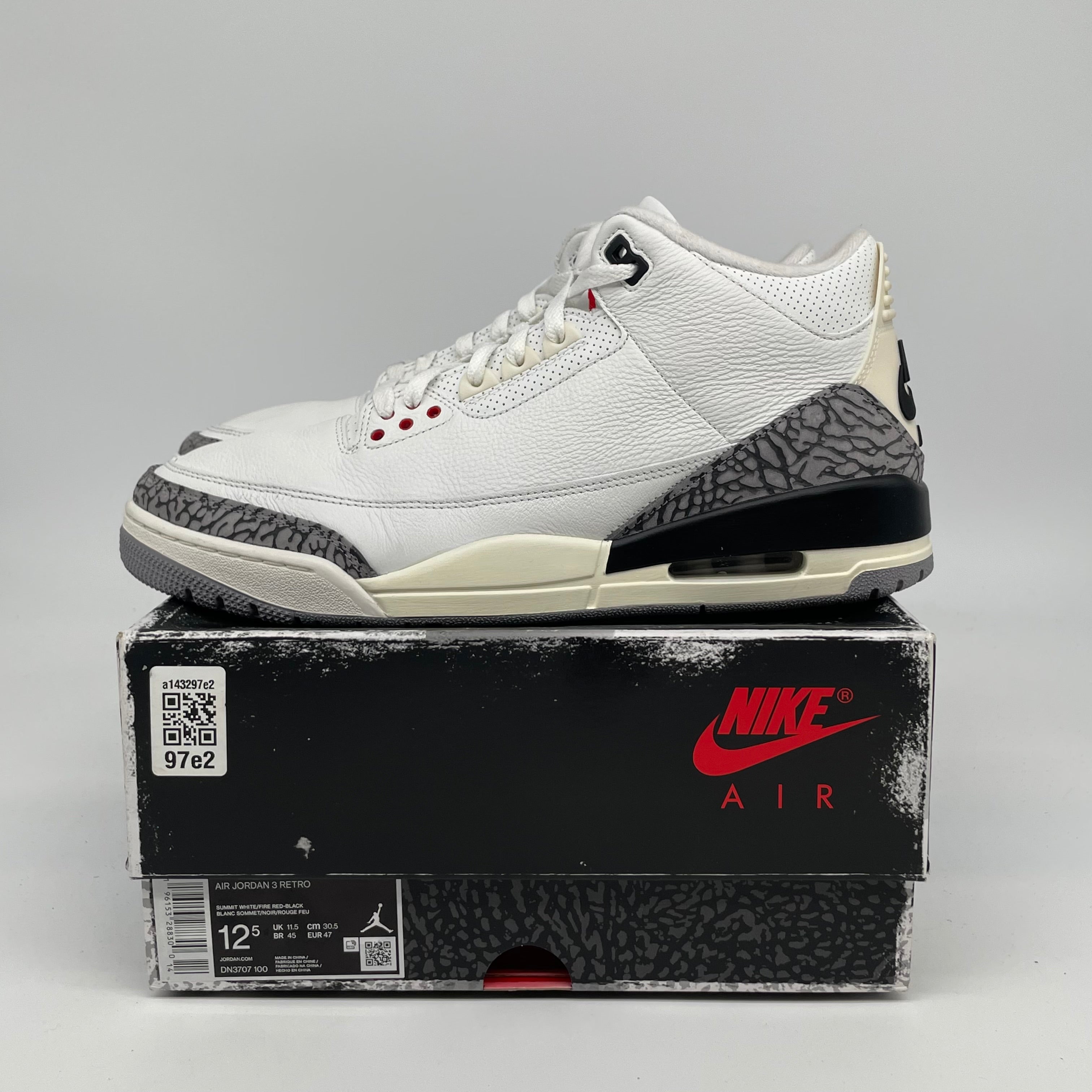 AIR JORDAN 3 REIMAGINED WHITE CEMENT SIZE 12.5 DN3707-100