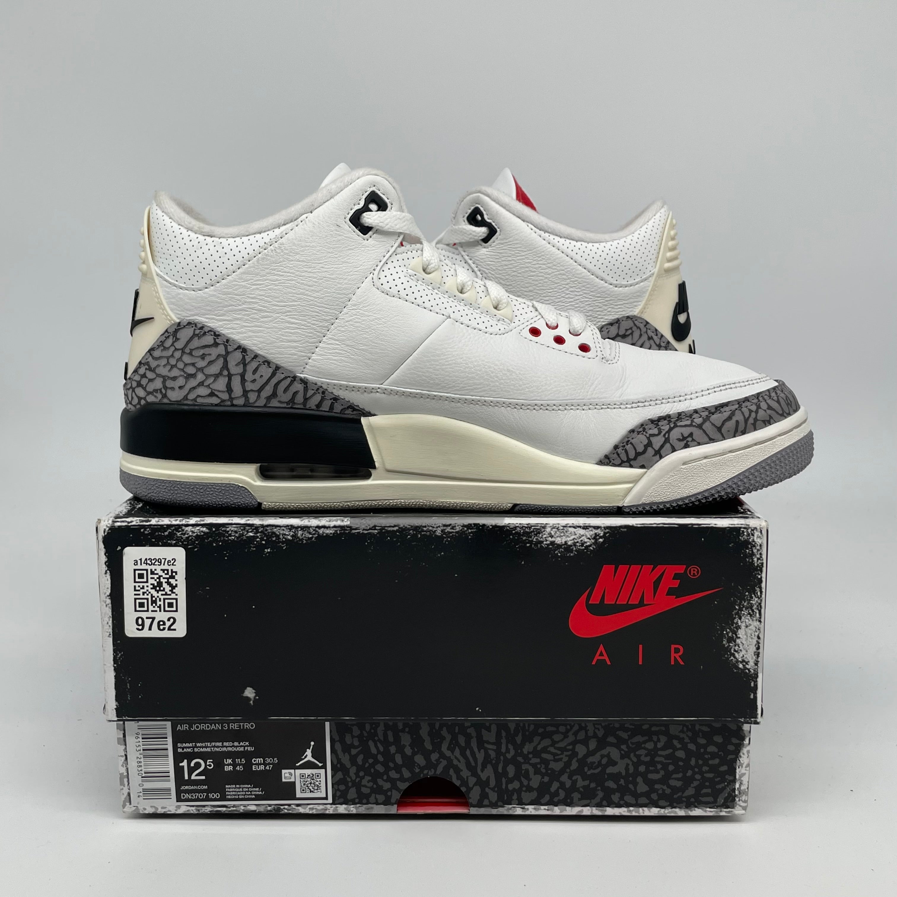 AIR JORDAN 3 REIMAGINED WHITE CEMENT SIZE 12.5 DN3707-100