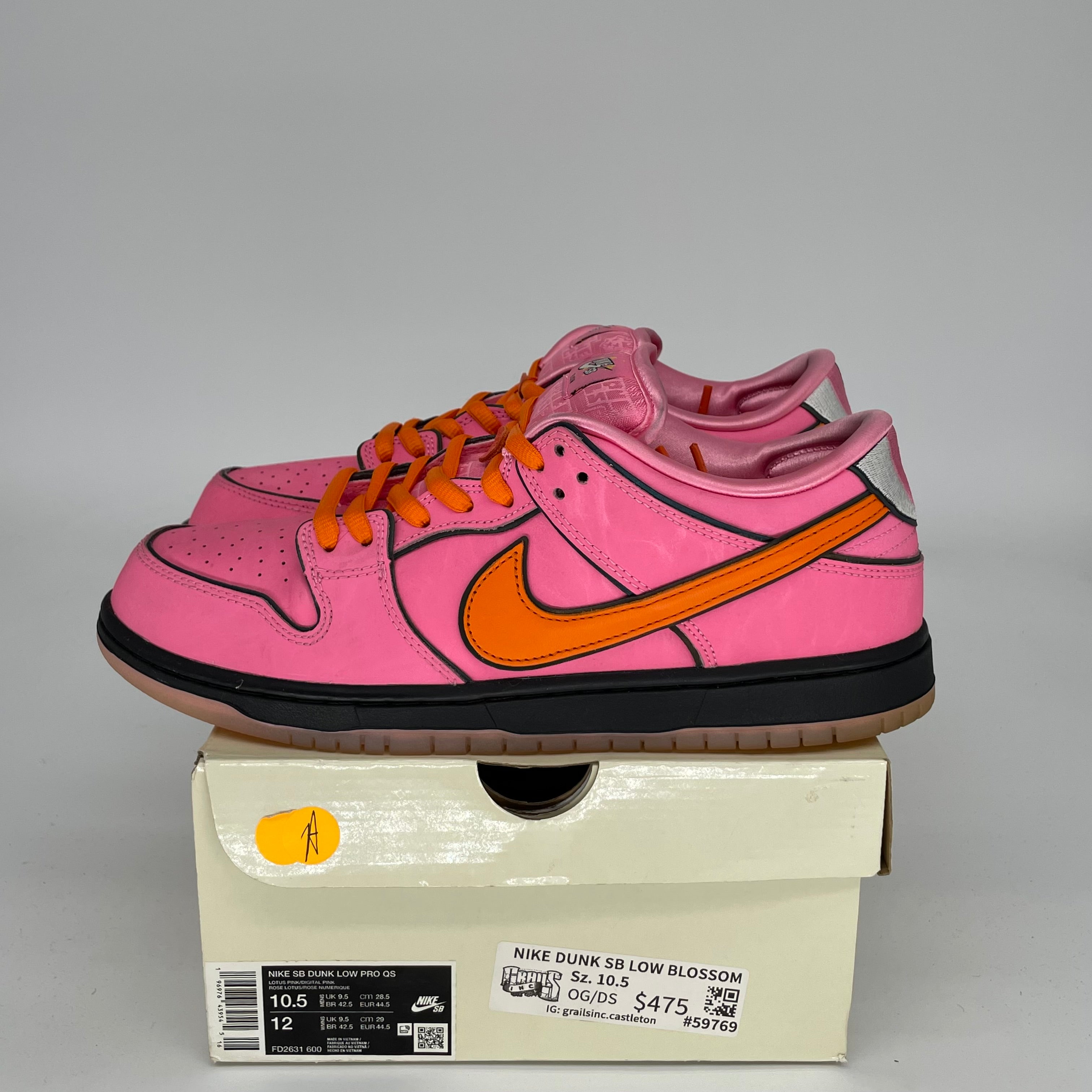 NIKE SB DUNK LOW POWERPUFF GIRLS BLOSSOM SIZE 10.5 FD2631-600