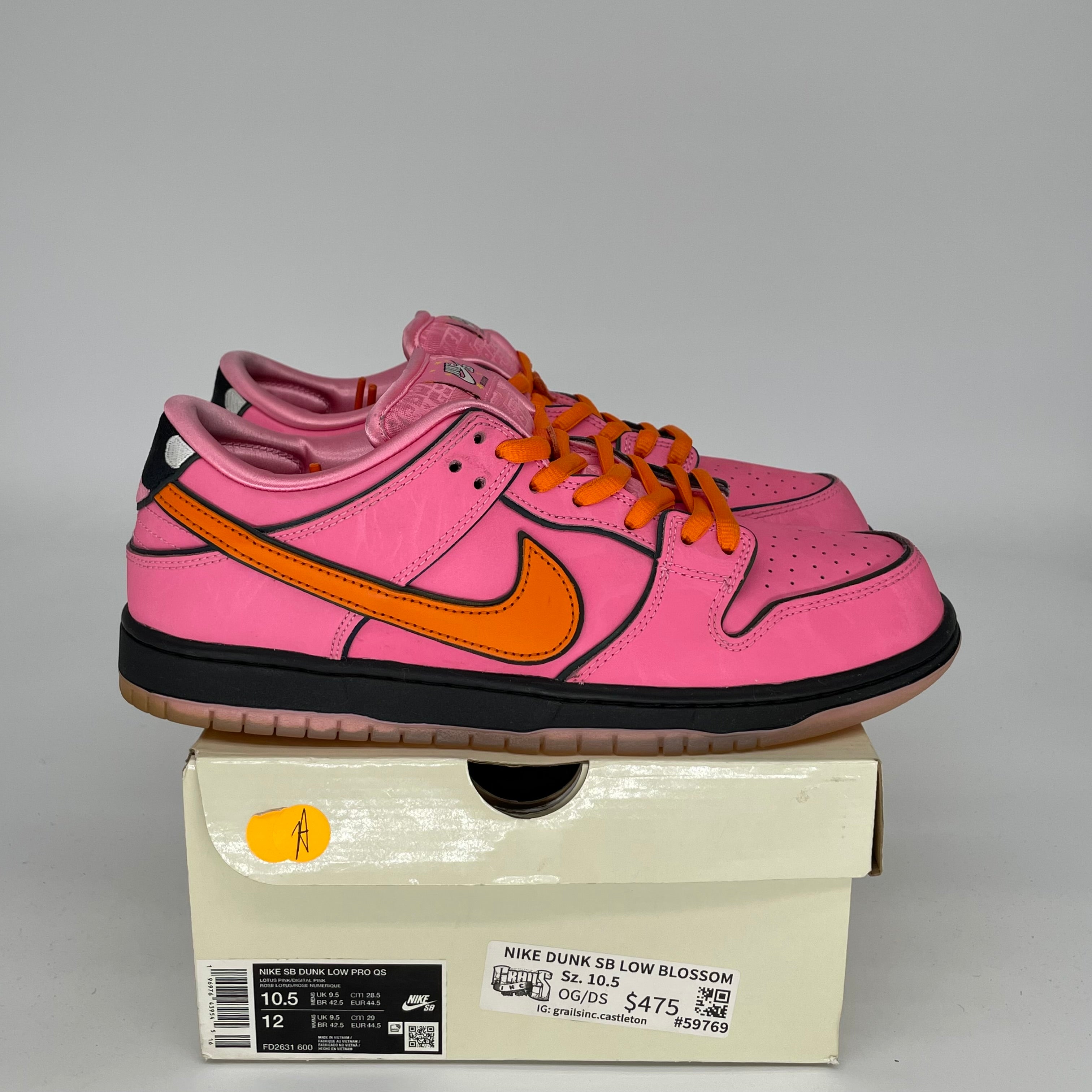 NIKE SB DUNK LOW POWERPUFF GIRLS BLOSSOM SIZE 10.5 FD2631-600