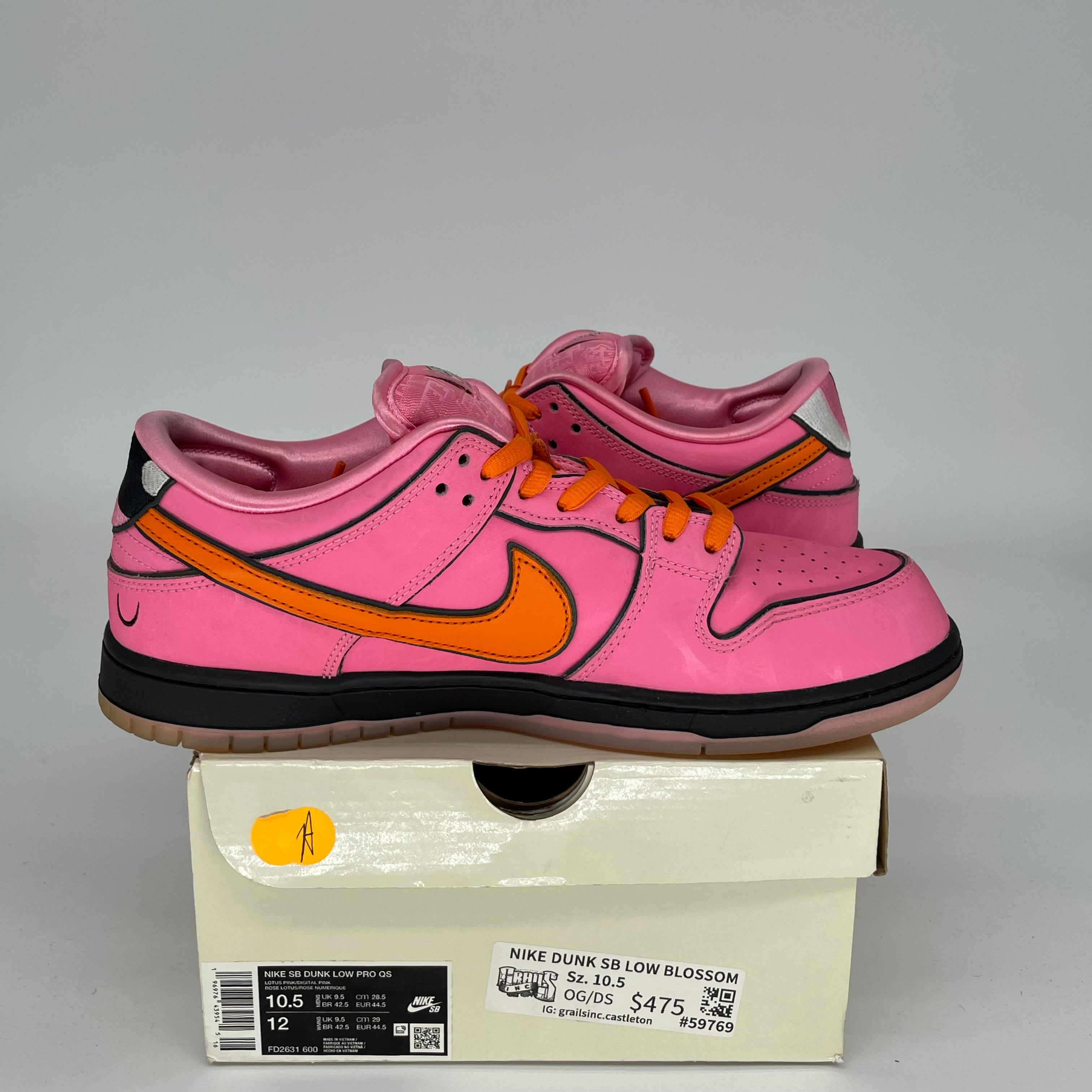 NIKE SB DUNK LOW POWERPUFF GIRLS BLOSSOM SIZE 10.5 FD2631-600