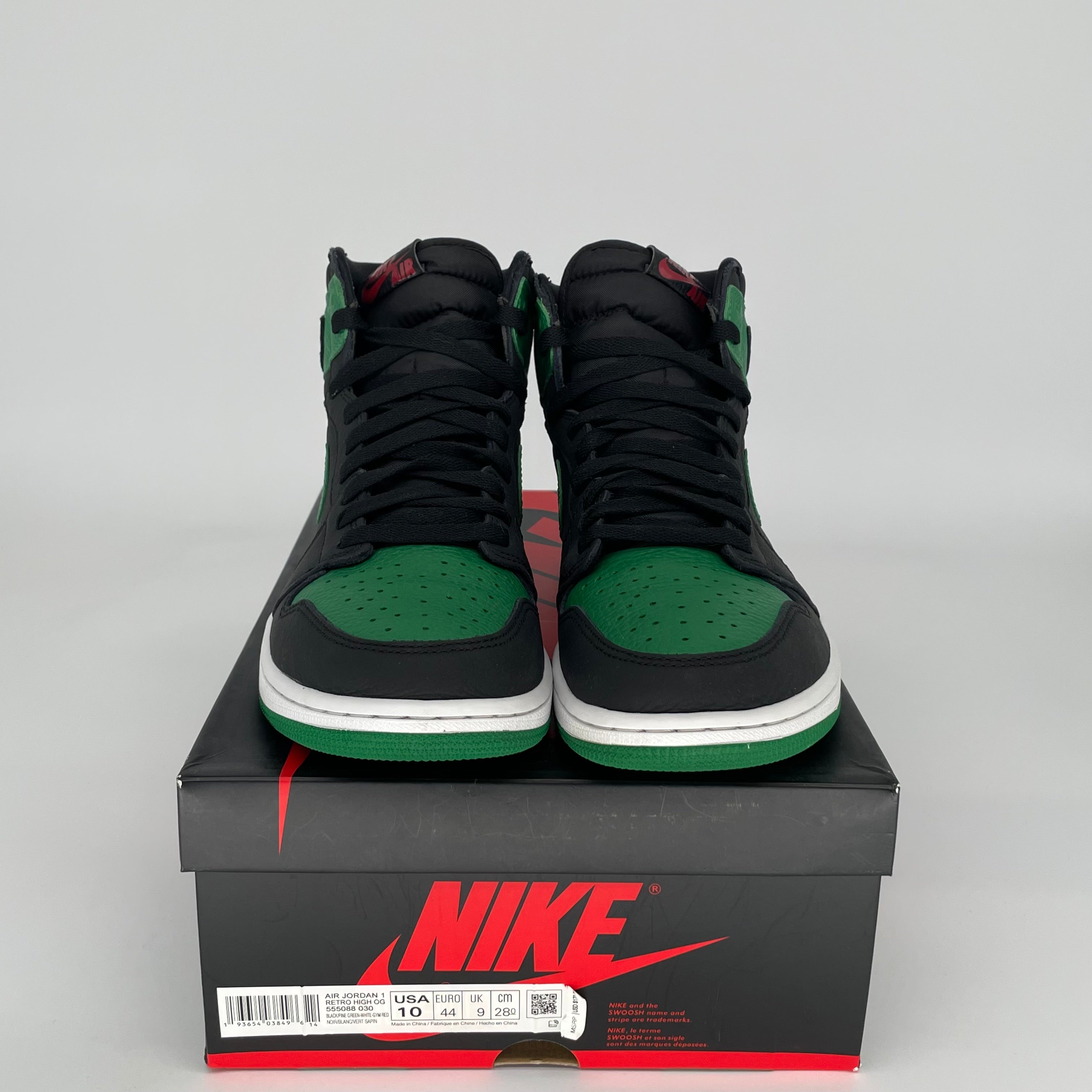 AIR JORDAN 1 PINE GREEN BLACK SIZE 10 555088-030