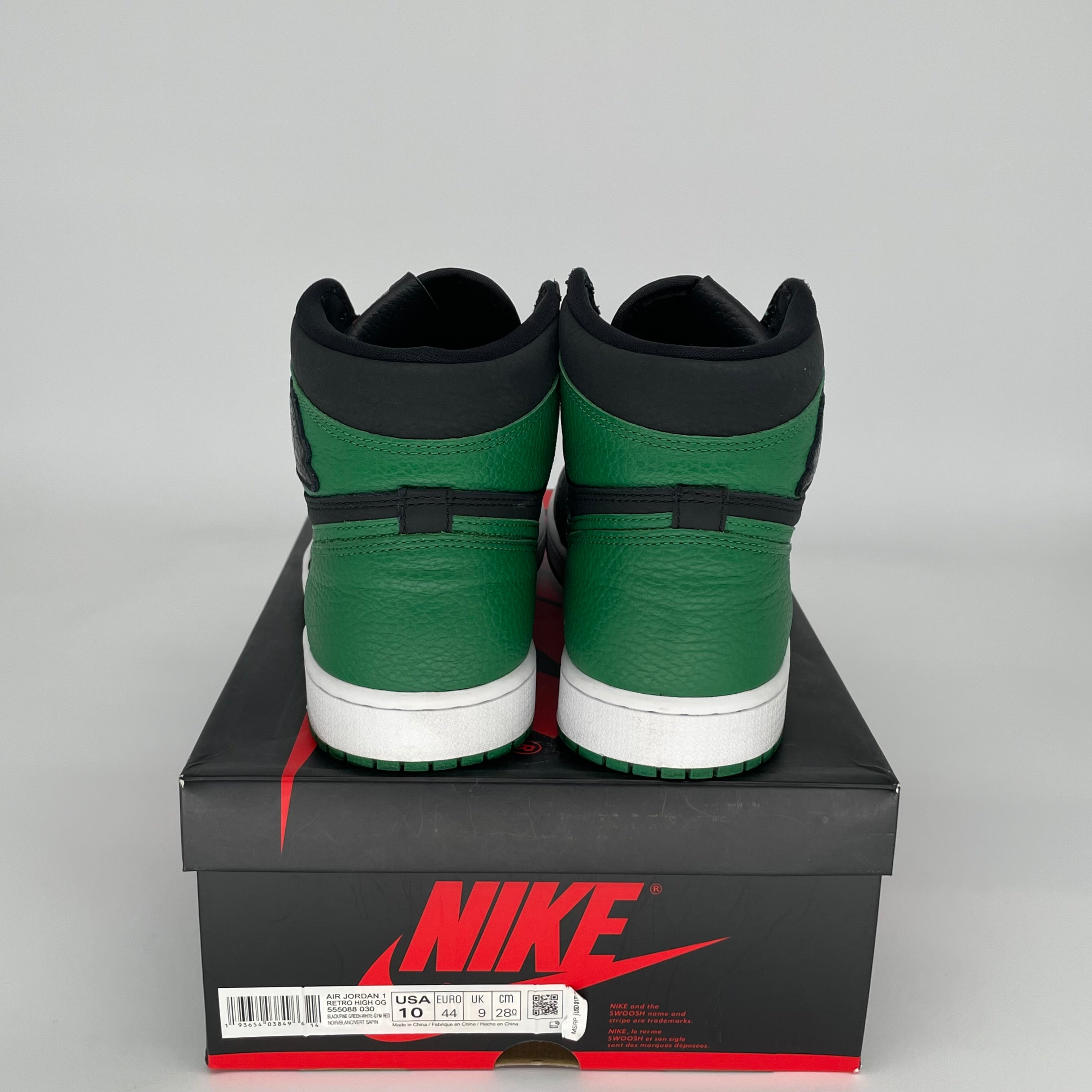 AIR JORDAN 1 PINE GREEN BLACK SIZE 10 555088-030