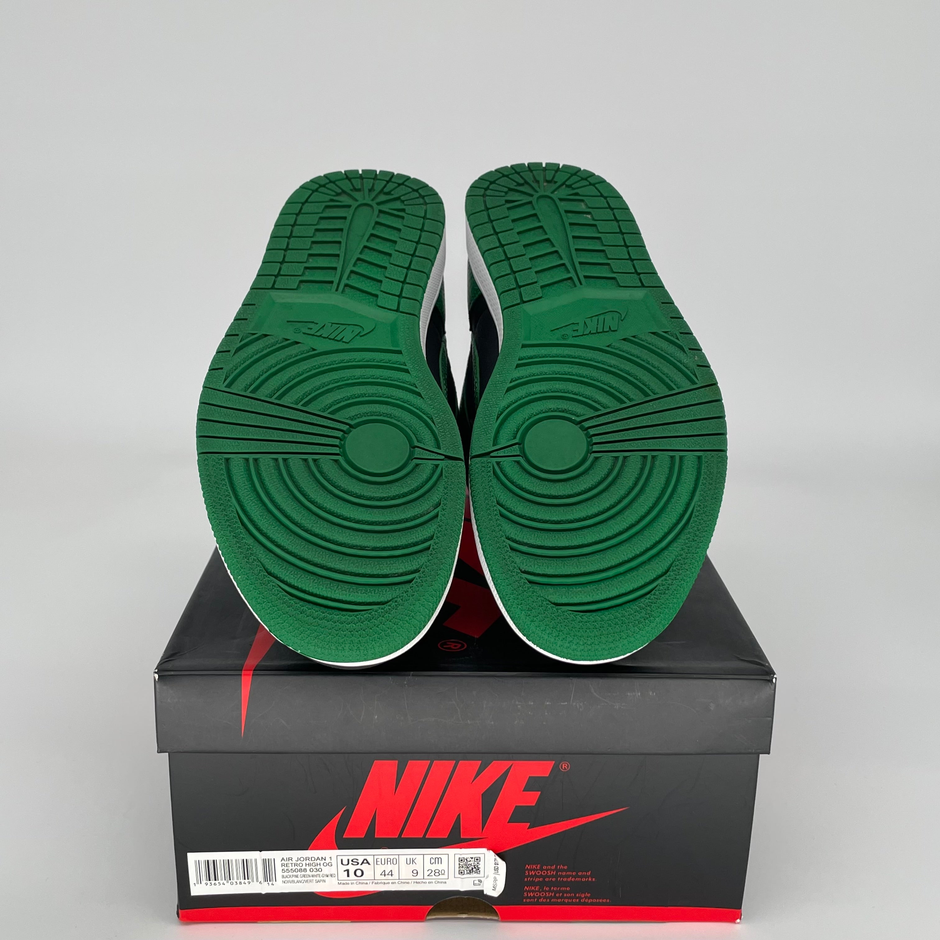 AIR JORDAN 1 PINE GREEN BLACK SIZE 10 555088-030