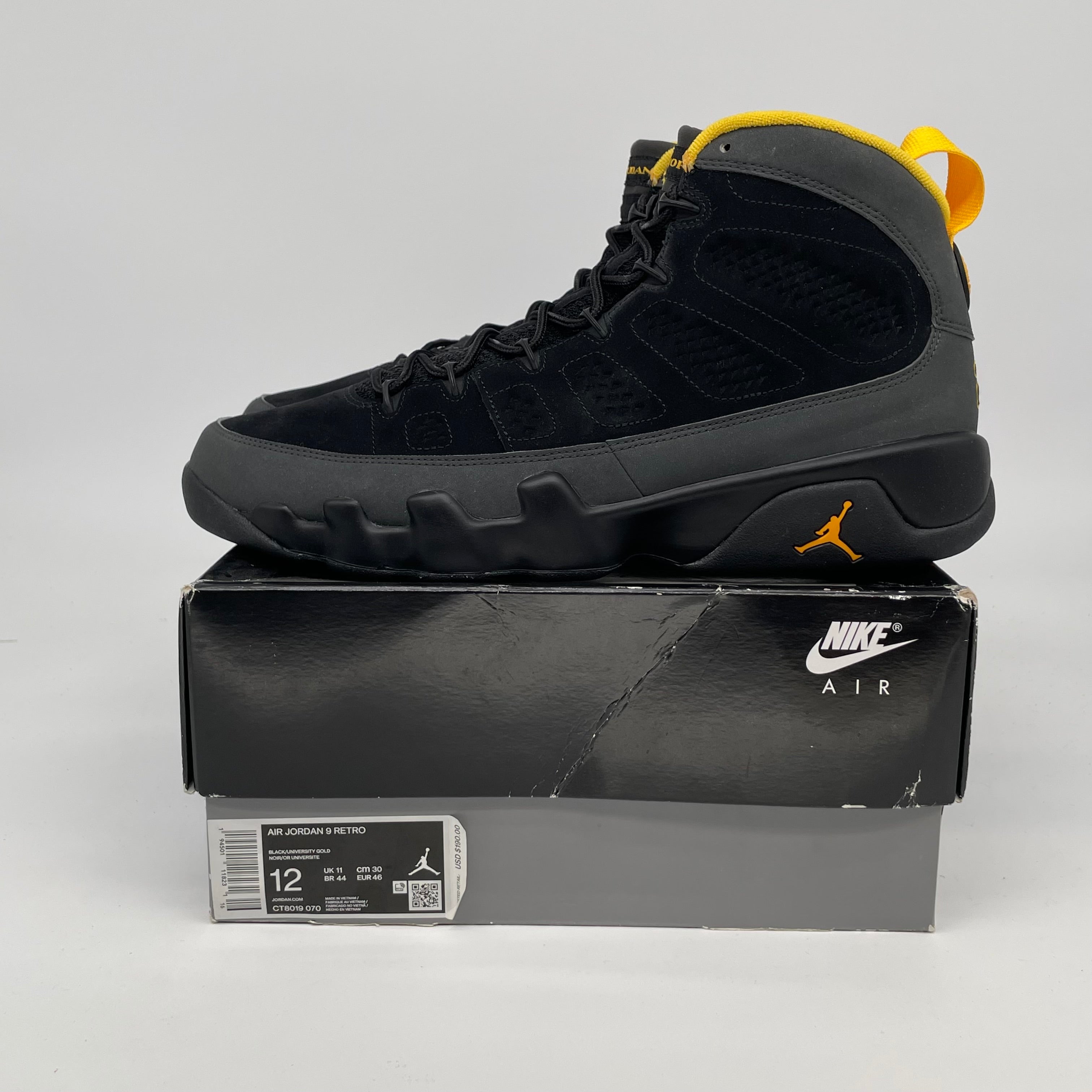 AIR JORDAN 9 UNIVERSITY GOLD SIZE 12 CT8019-070