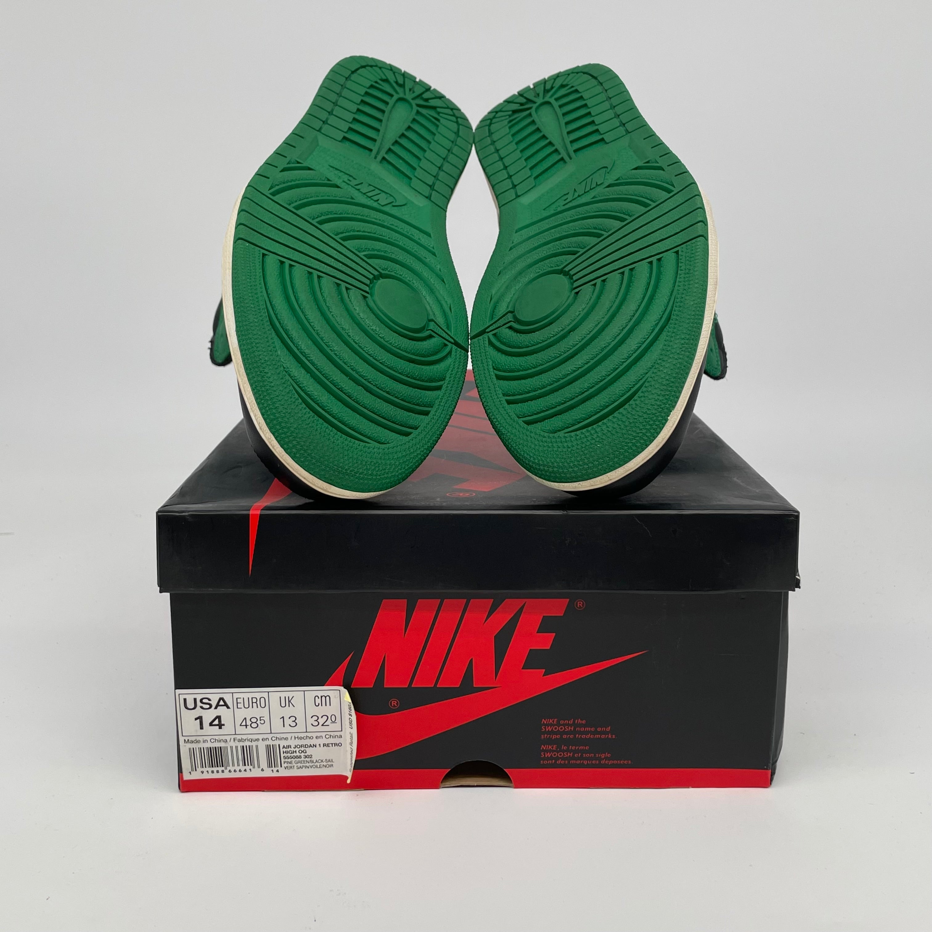 AIR JORDAN 1 PINE GREEN SIZE 14 555088-302