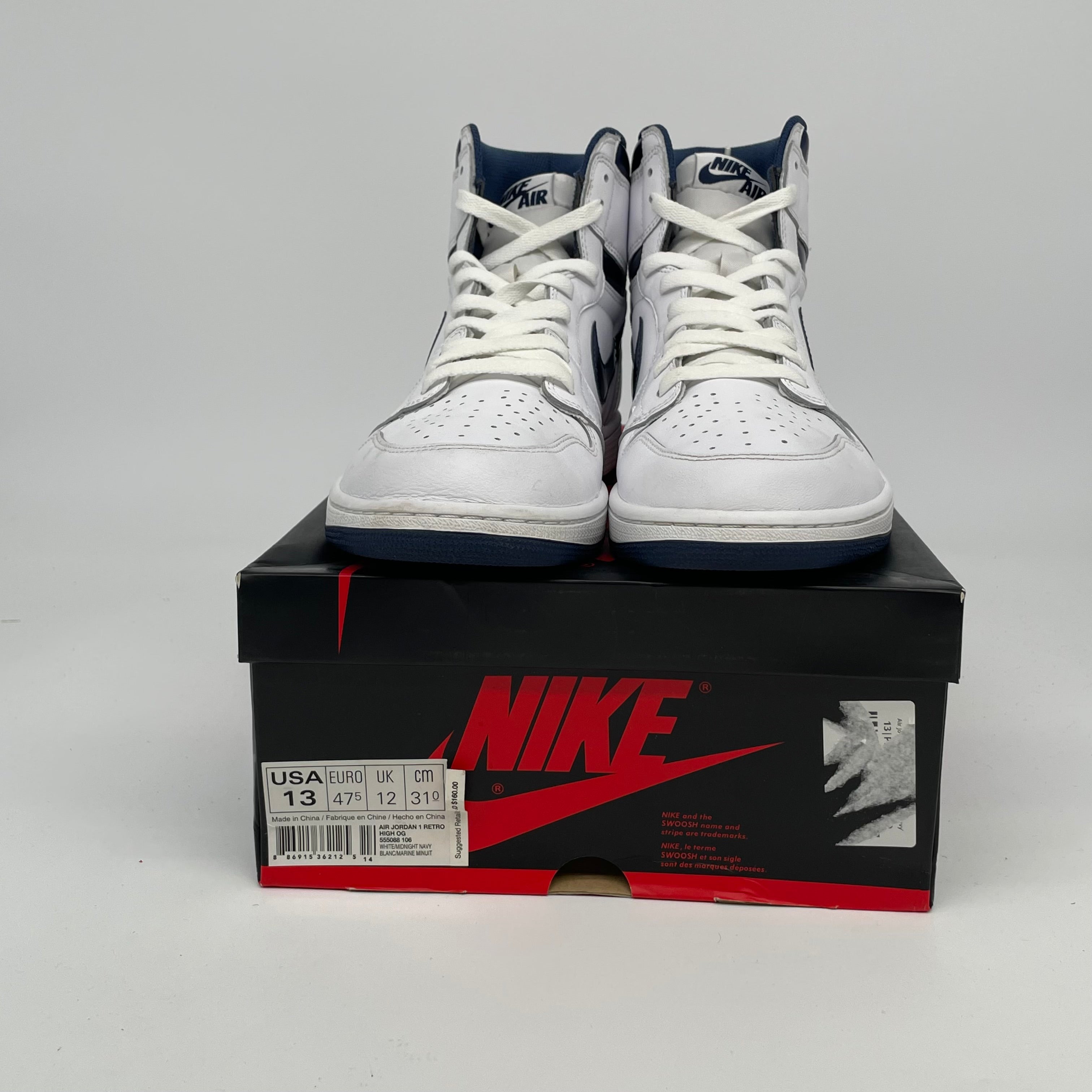 AIR JORDAN 1 METALLIC NAVY SIZE 13 555088-106