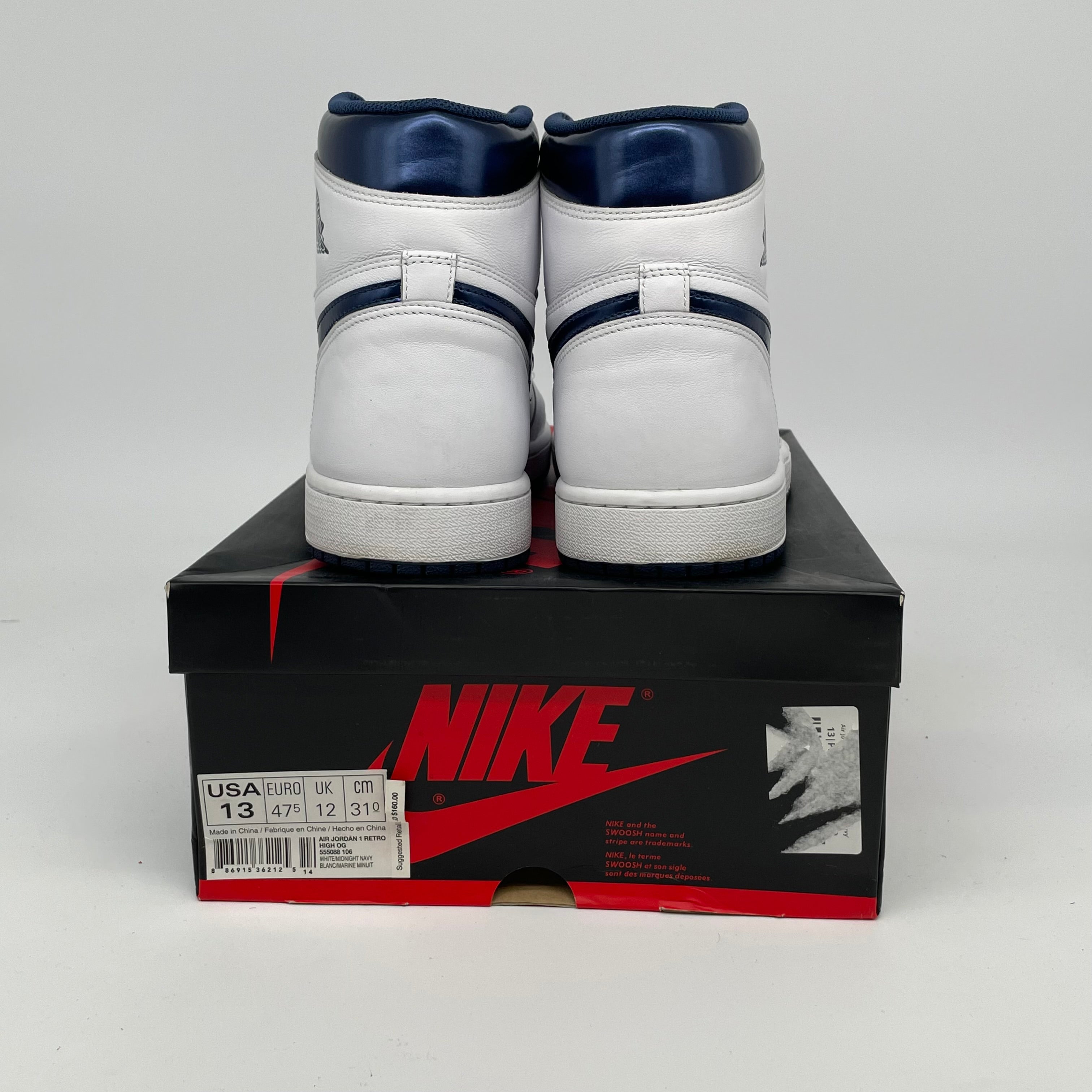 AIR JORDAN 1 METALLIC NAVY SIZE 13 555088-106