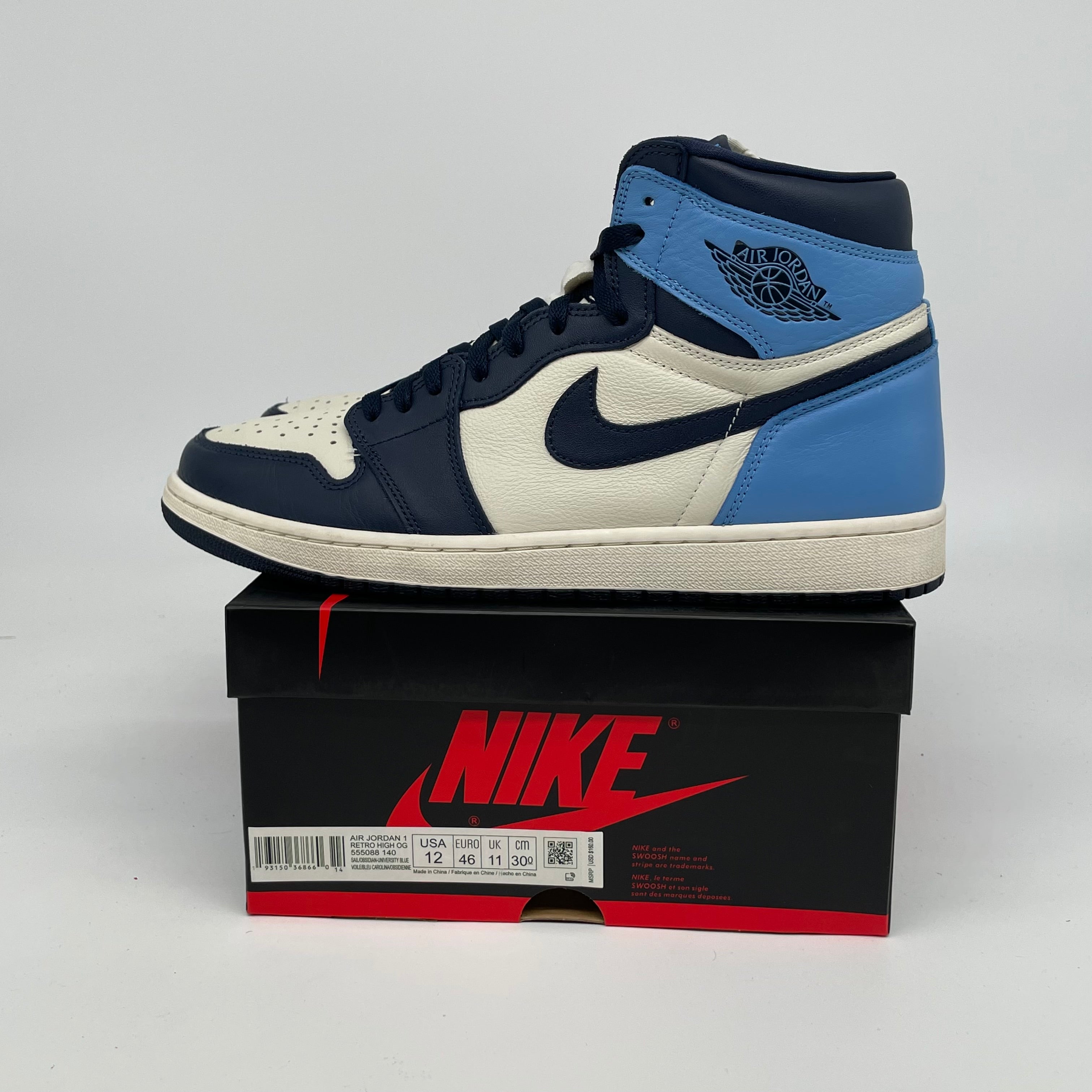 AIR JORDAN 1 OBSIDIAN SIZE 12 555088-140