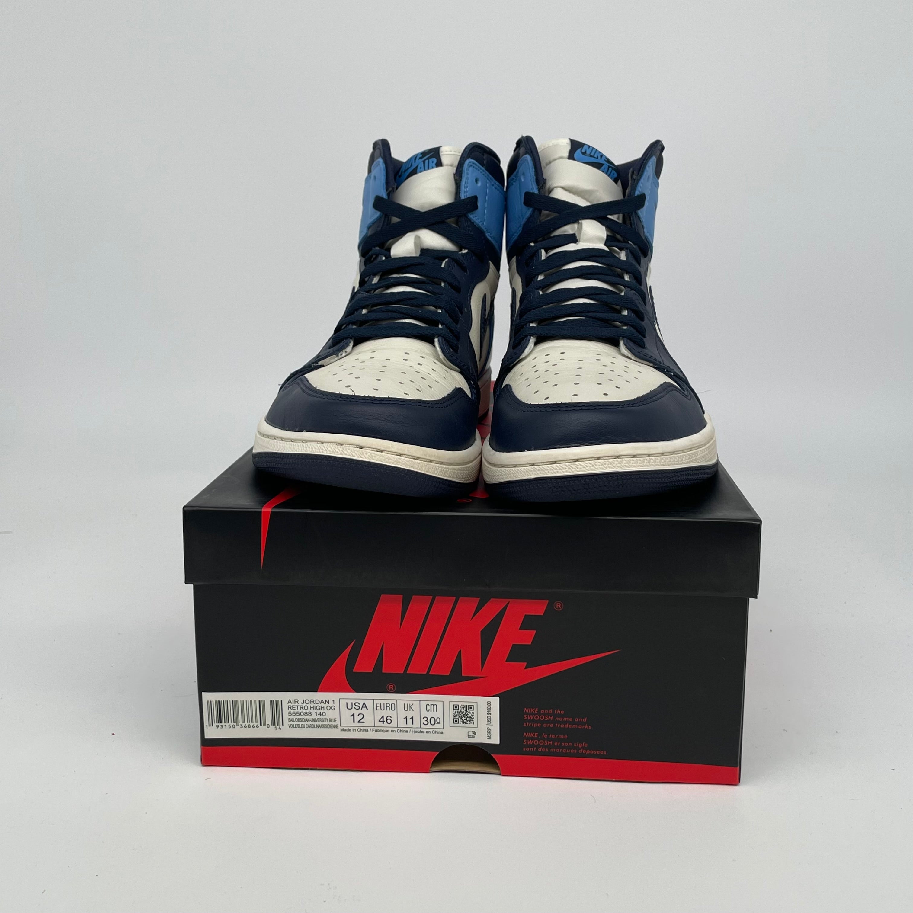 AIR JORDAN 1 OBSIDIAN SIZE 12 555088-140