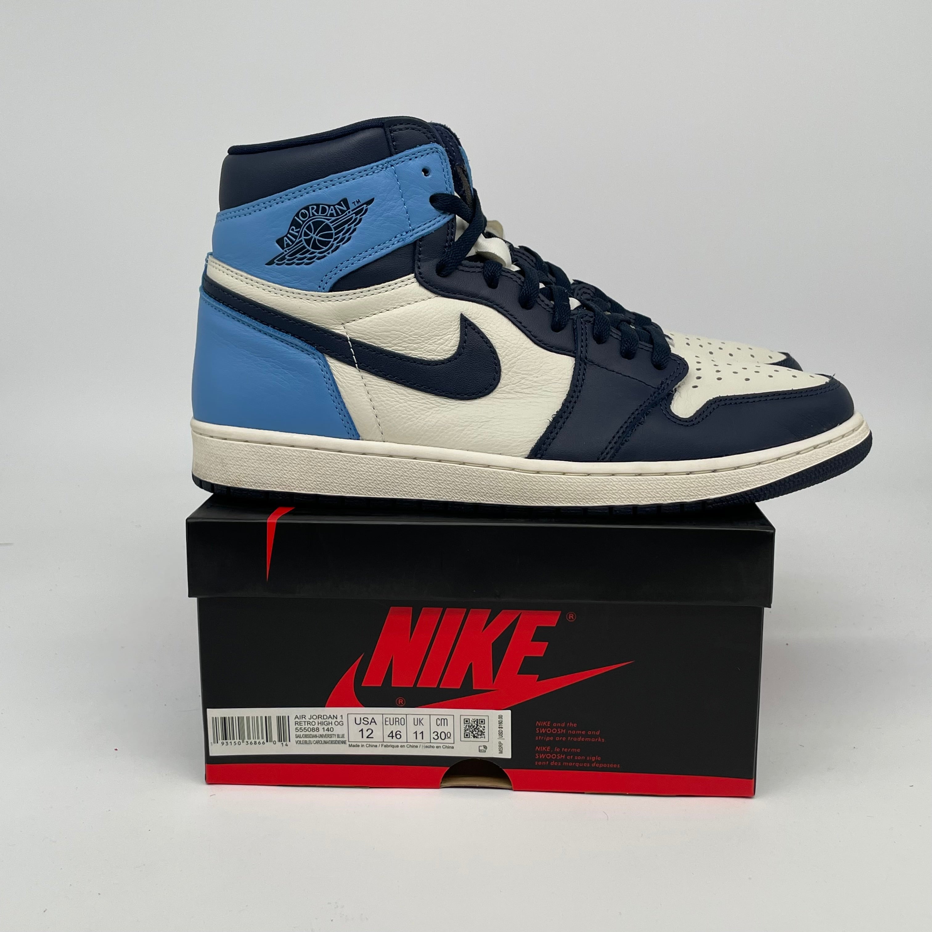 AIR JORDAN 1 OBSIDIAN SIZE 12 555088-140