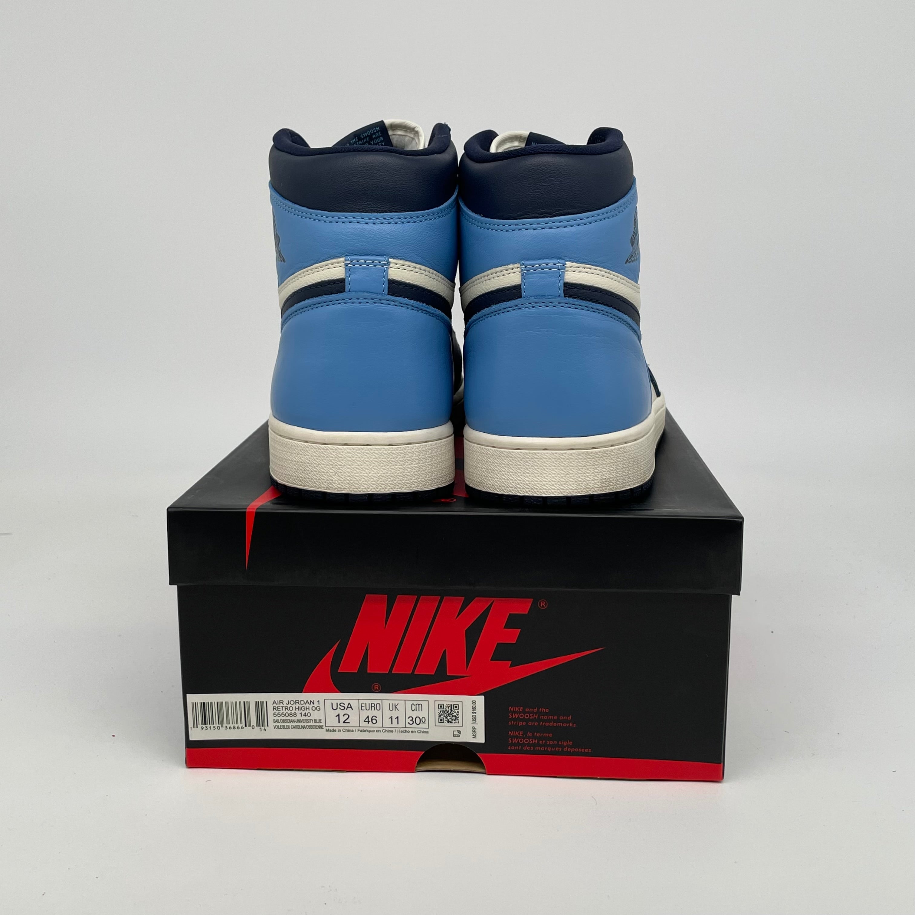 AIR JORDAN 1 OBSIDIAN SIZE 12 555088-140