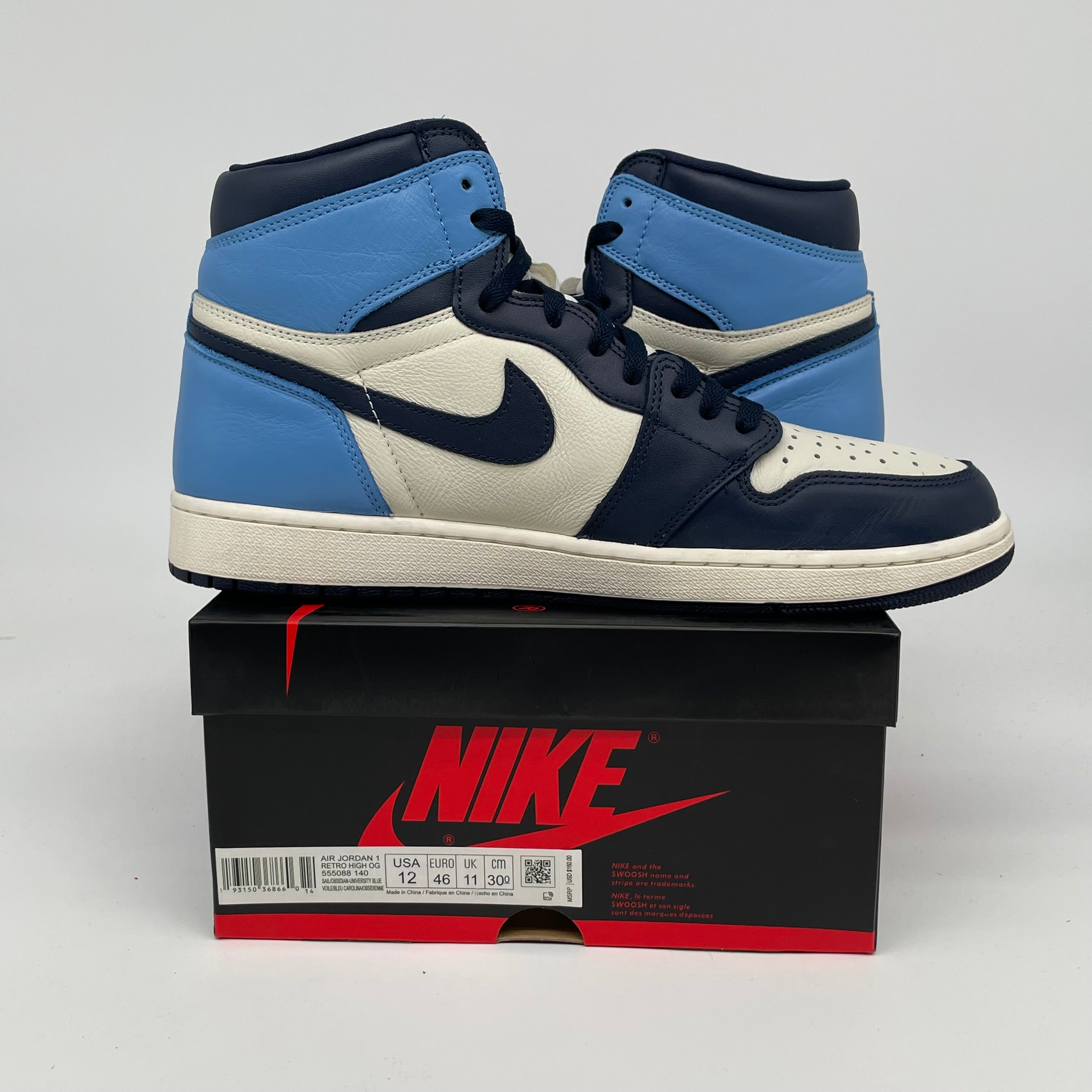 AIR JORDAN 1 OBSIDIAN SIZE 12 555088-140