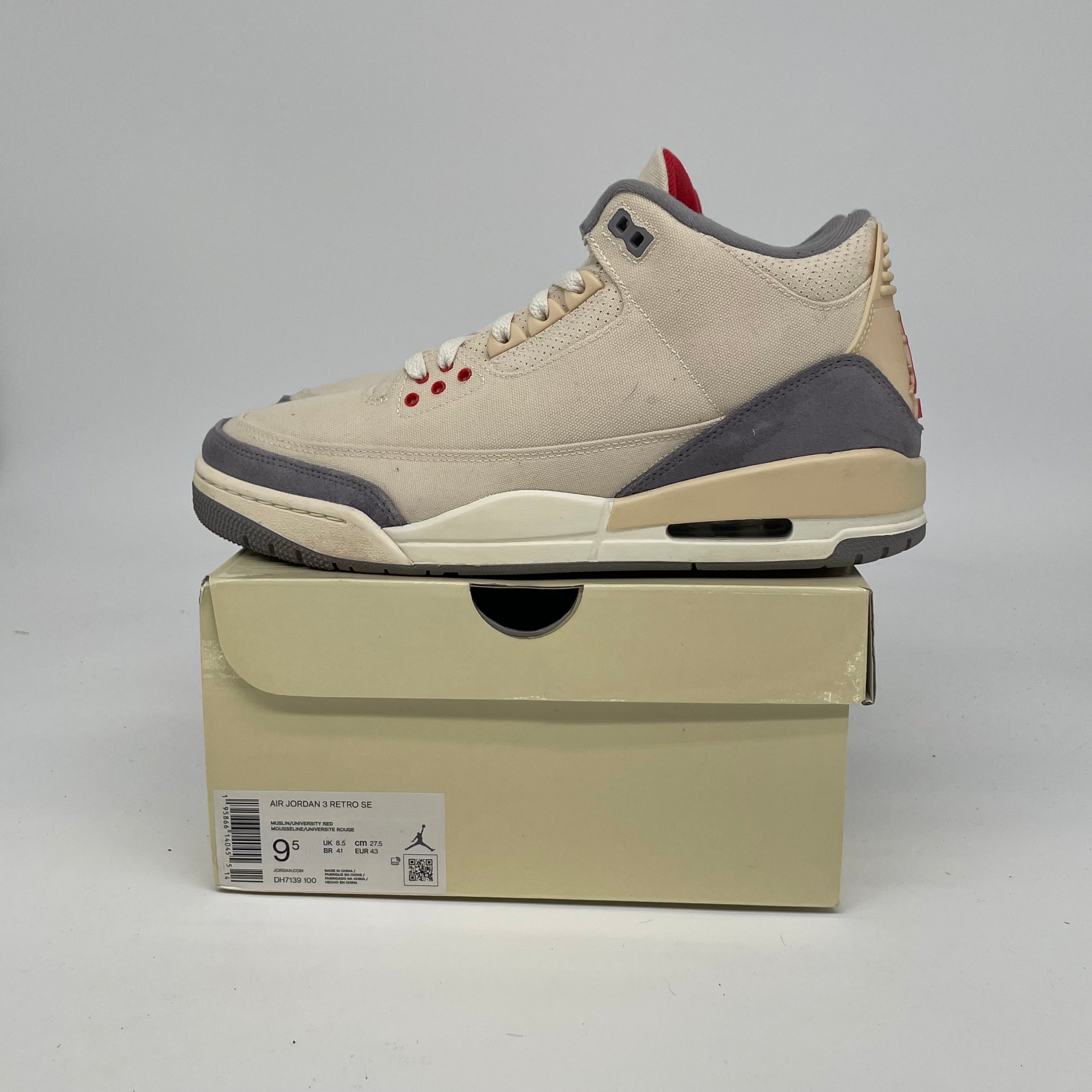 AIR JORDAN 3 MUSLIN SIZE 9.5 DH7139-100