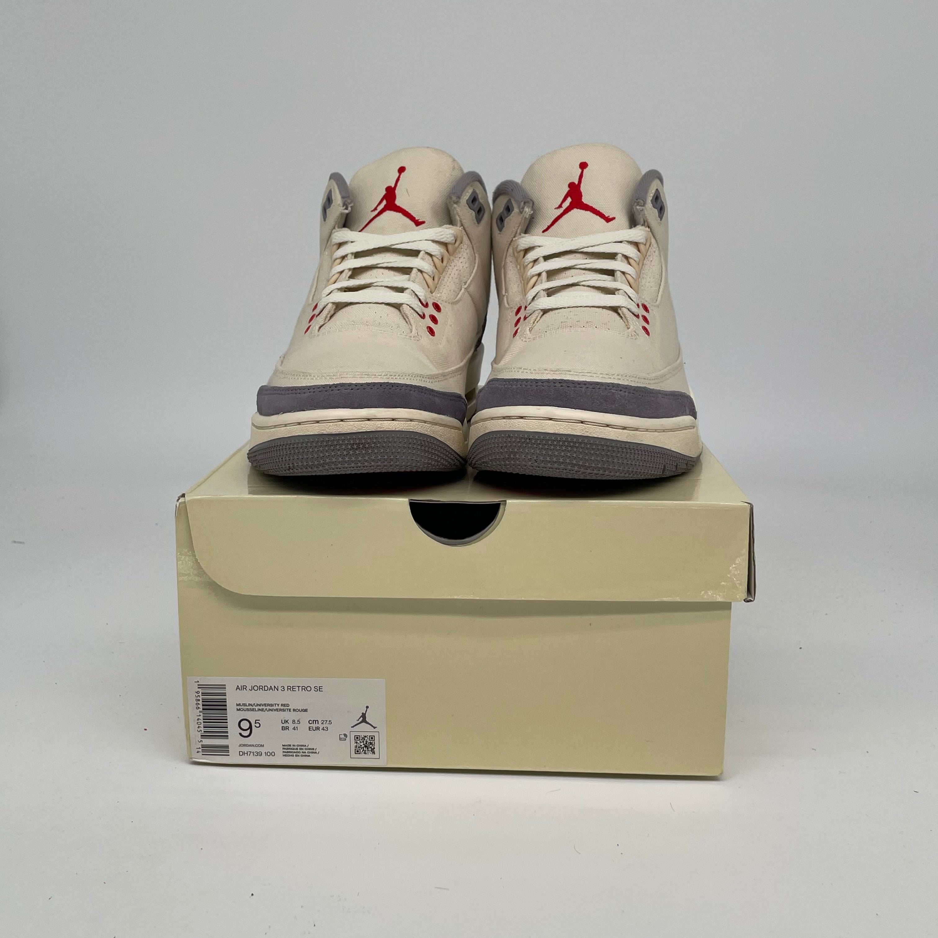 AIR JORDAN 3 MUSLIN SIZE 9.5 DH7139-100