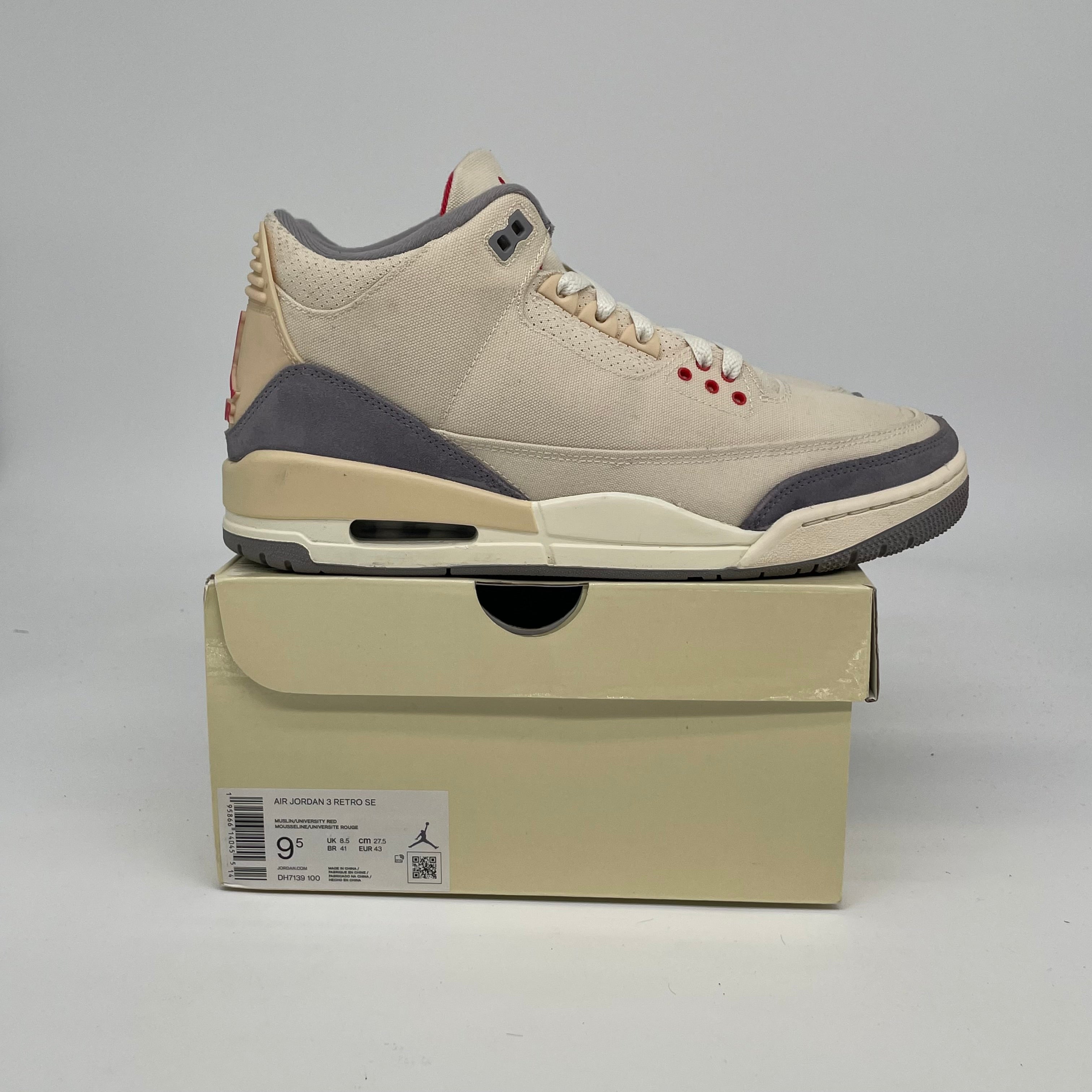 AIR JORDAN 3 MUSLIN SIZE 9.5 DH7139-100